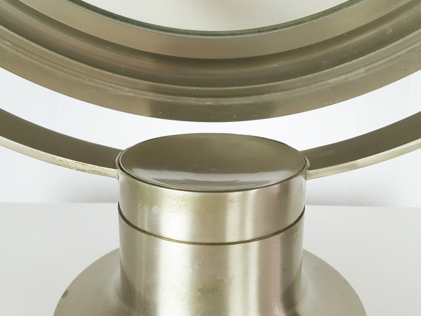 Nickel Plated Metal Table Mirror In The Style Of Sergio Mazza For Artemide photo Home Decor