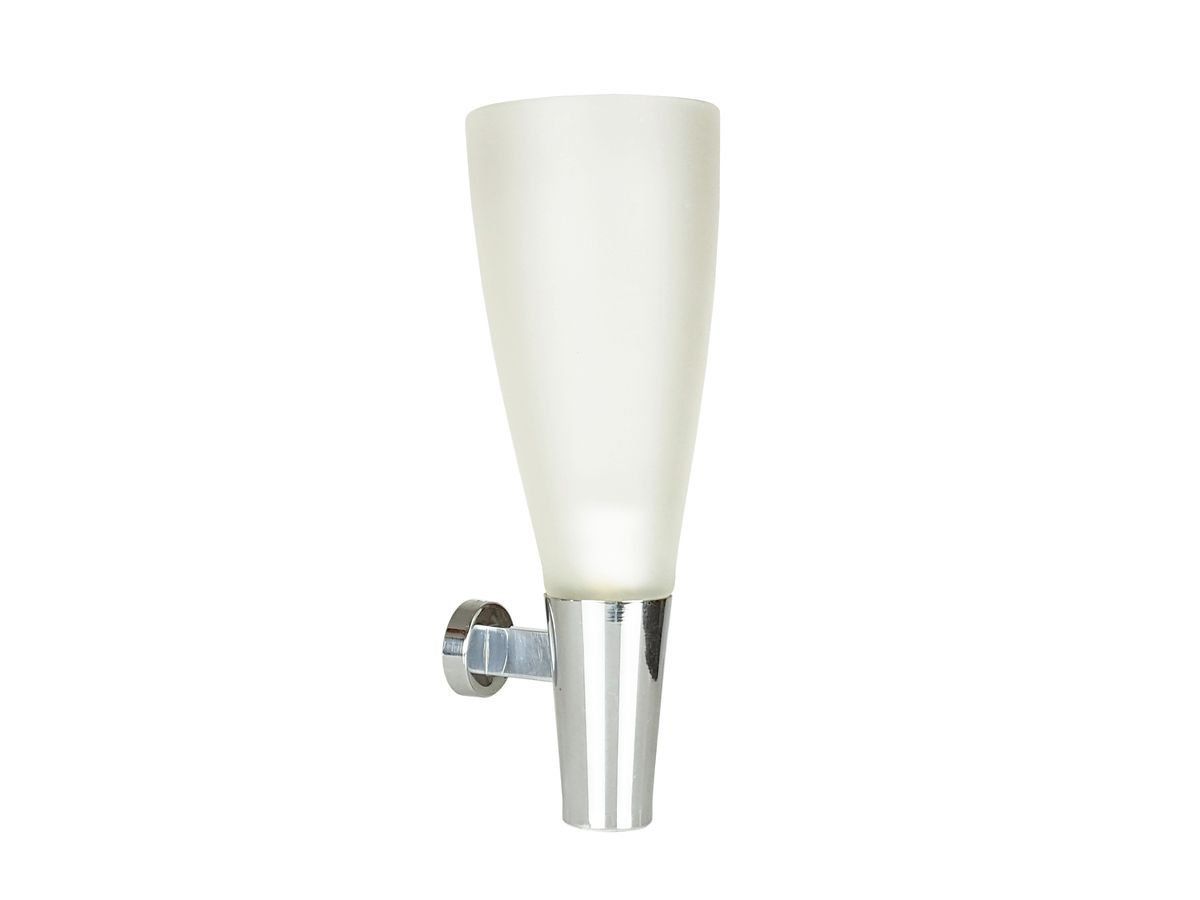 Mid Century Modern Frosted Glass & Chrome Plated Metal Sconces By Pietro Chiesa For Fontana Arte photo 2830.0