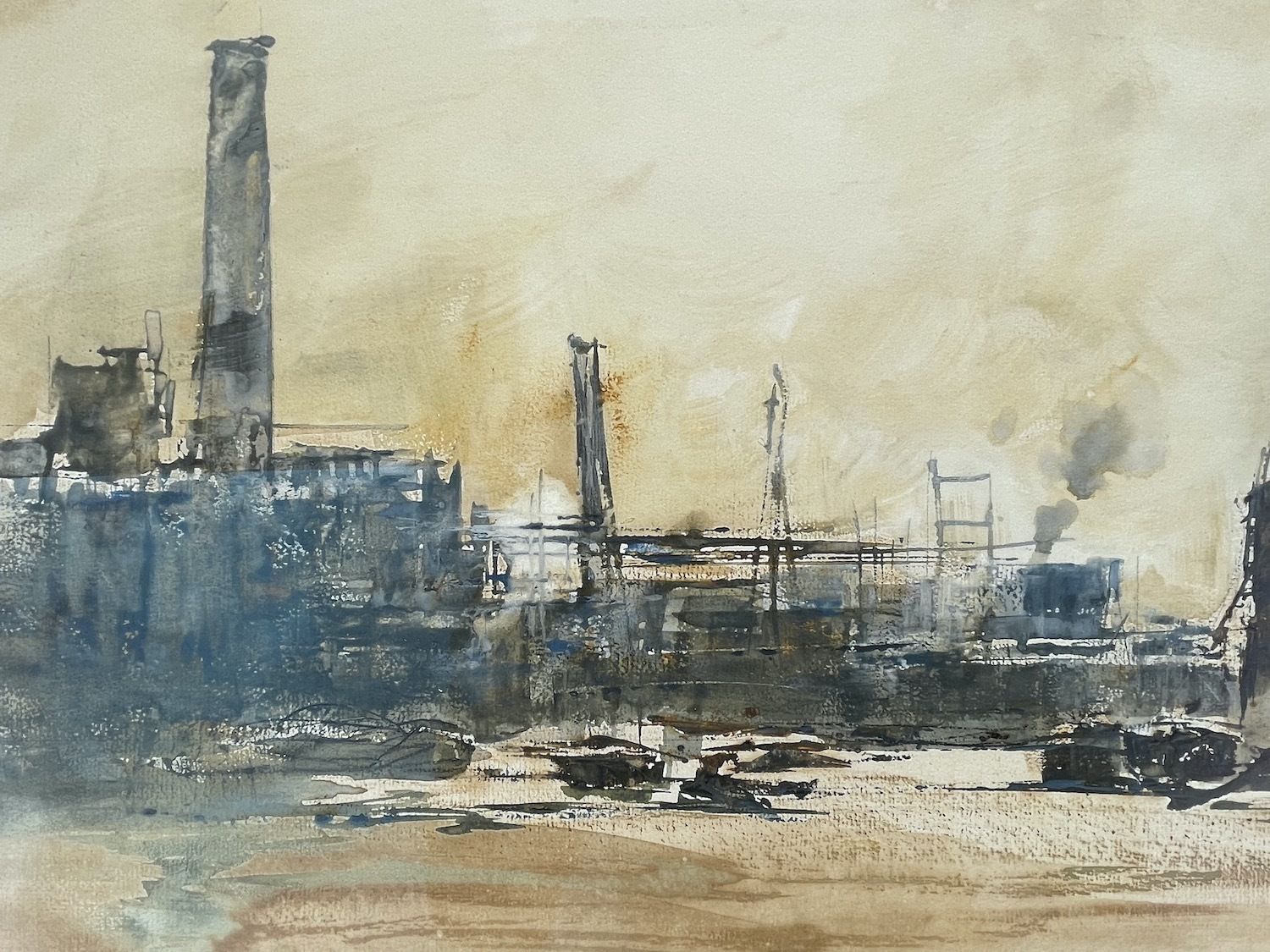 William Walcot 1920s Marine Watercolour Of The Pool Of London photo Art