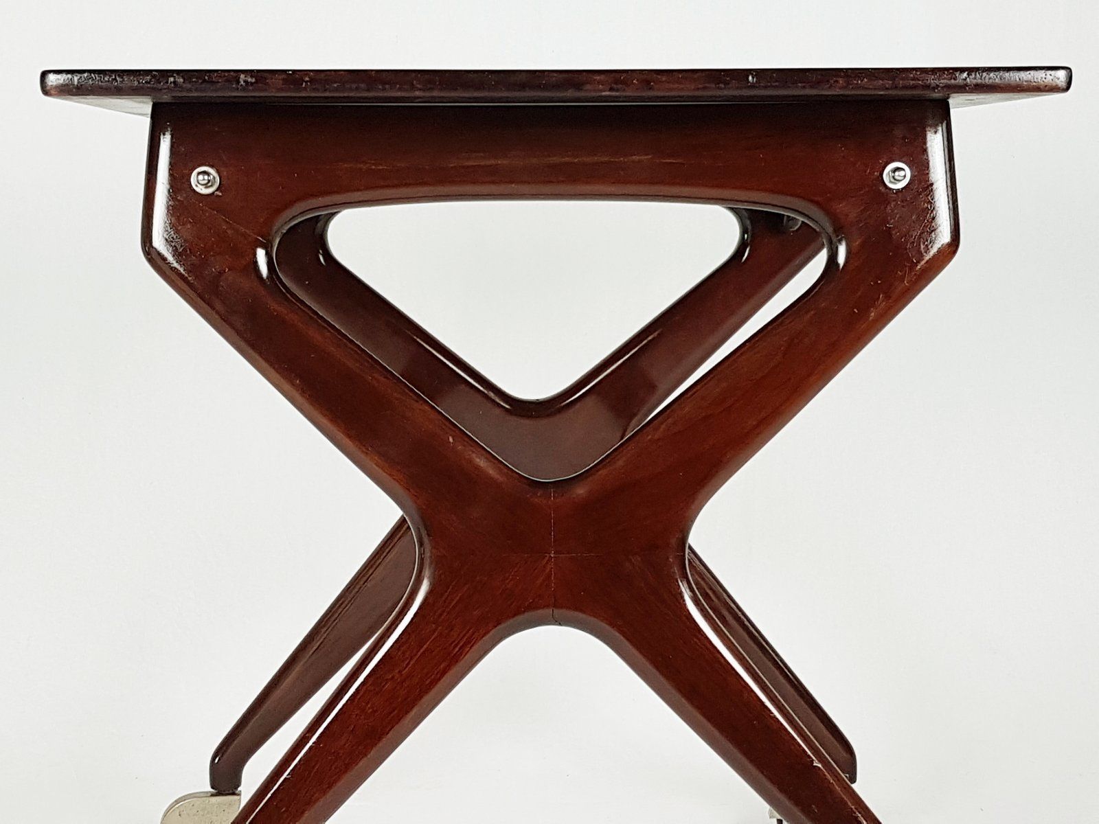Mid Century Wooden Model 701 Swivel Trolley By Ico Parisi For De Baggis photo Furniture