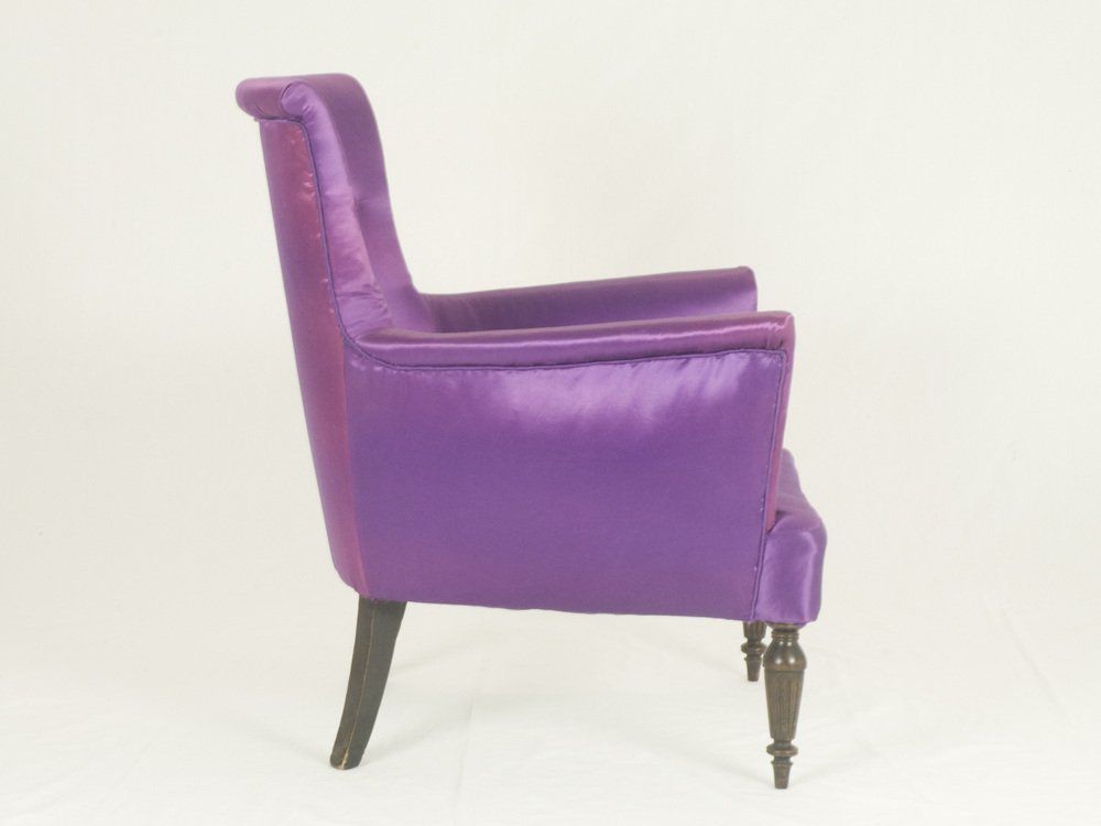 Italian Purple Armchairs 1950s Set Of 2 photo for sale