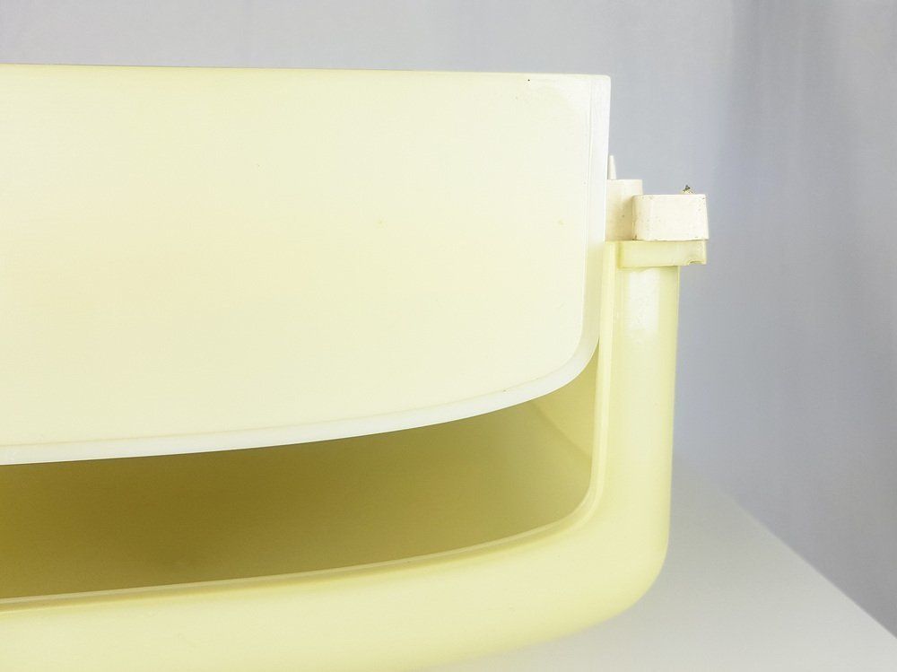 photo for sale Ivory Plastic Cnosso Wall Or Ceiling Lamp By A. Mangiarotti For Artemide 1969 Set Of 5