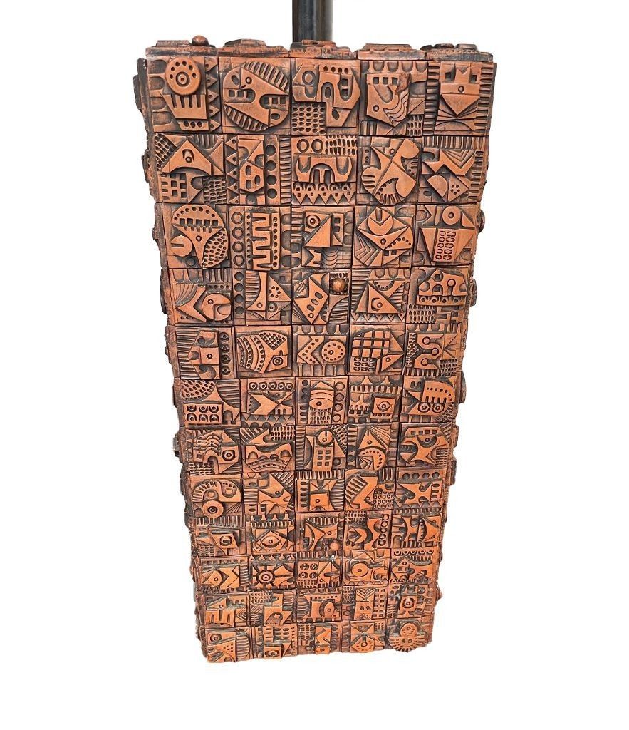 A Unique Tiled Floor Lamp By Renowned Artist Ron Hitchins With 265 Individual Handmade Tiles photo buy