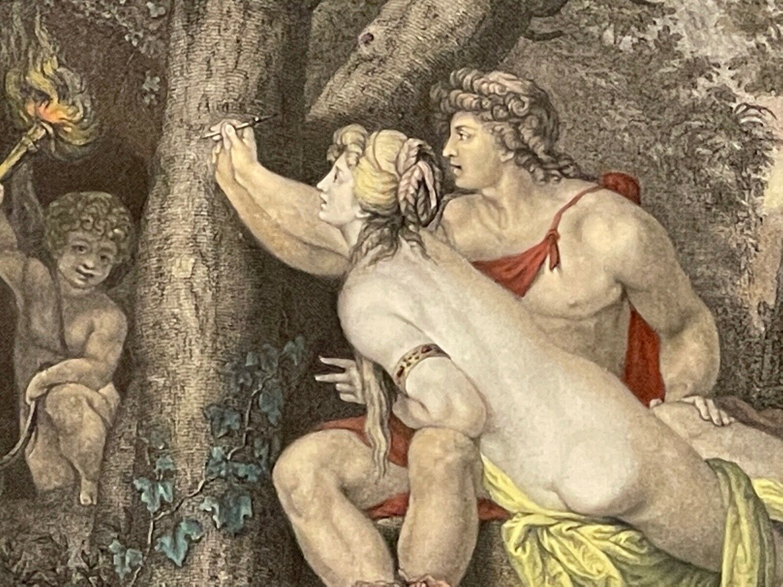 Watercolor Print "Angelica And Medoro" XX Watercolor Print photo Art