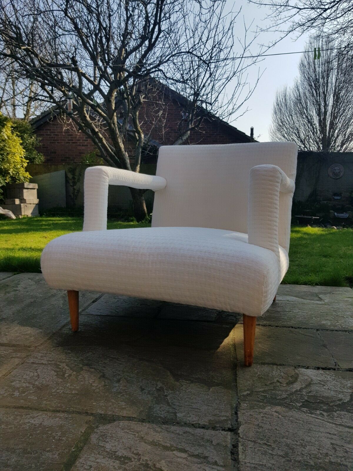 photo furniture A Gio Ponti Style Reupholstered Vintage Armchair Mid Century Italian