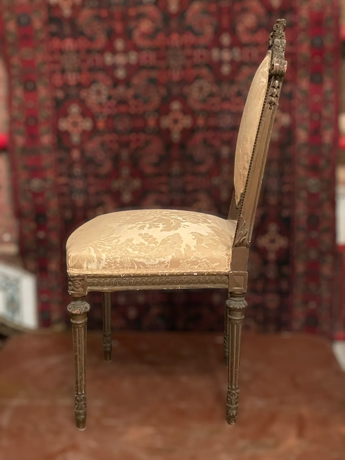 Pair Of Ancient Chairs In Walnut Varnish With Original Upholstery photo furniture