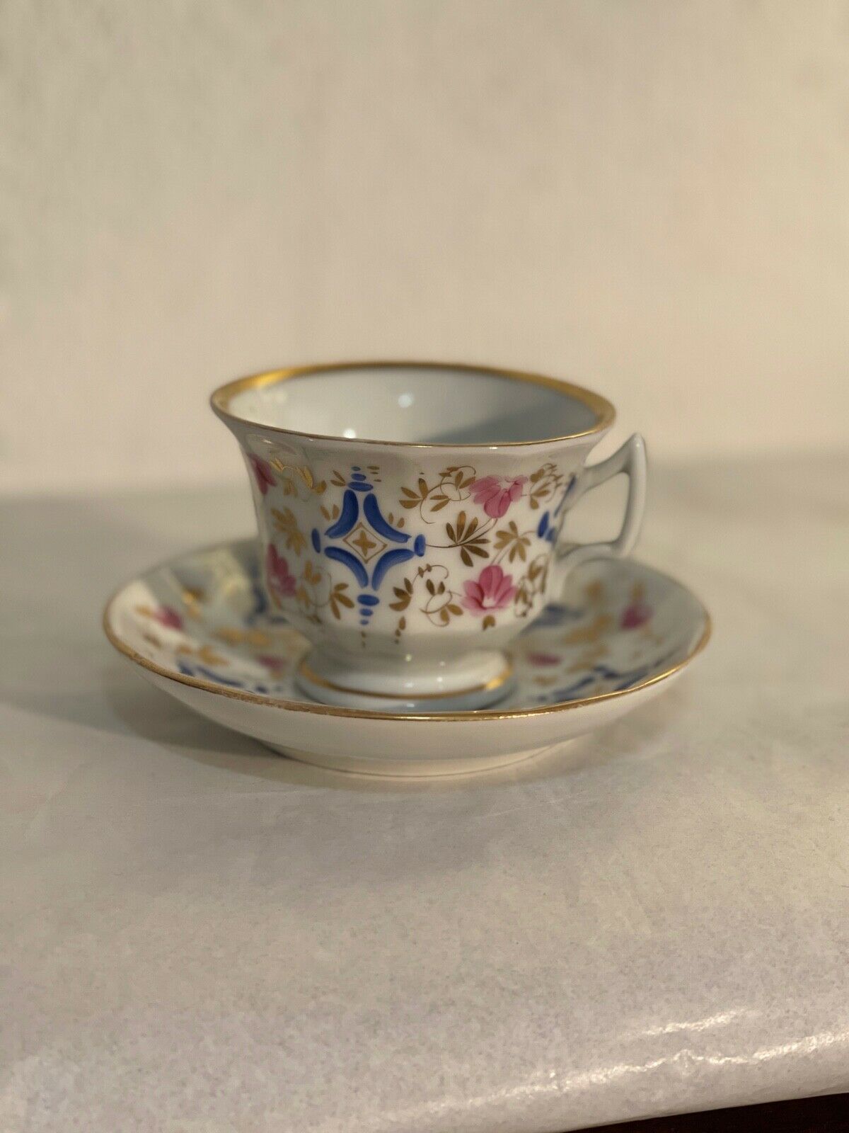 Large Cafe French Louis Philippe End '800 In White Porcelain photo vintage