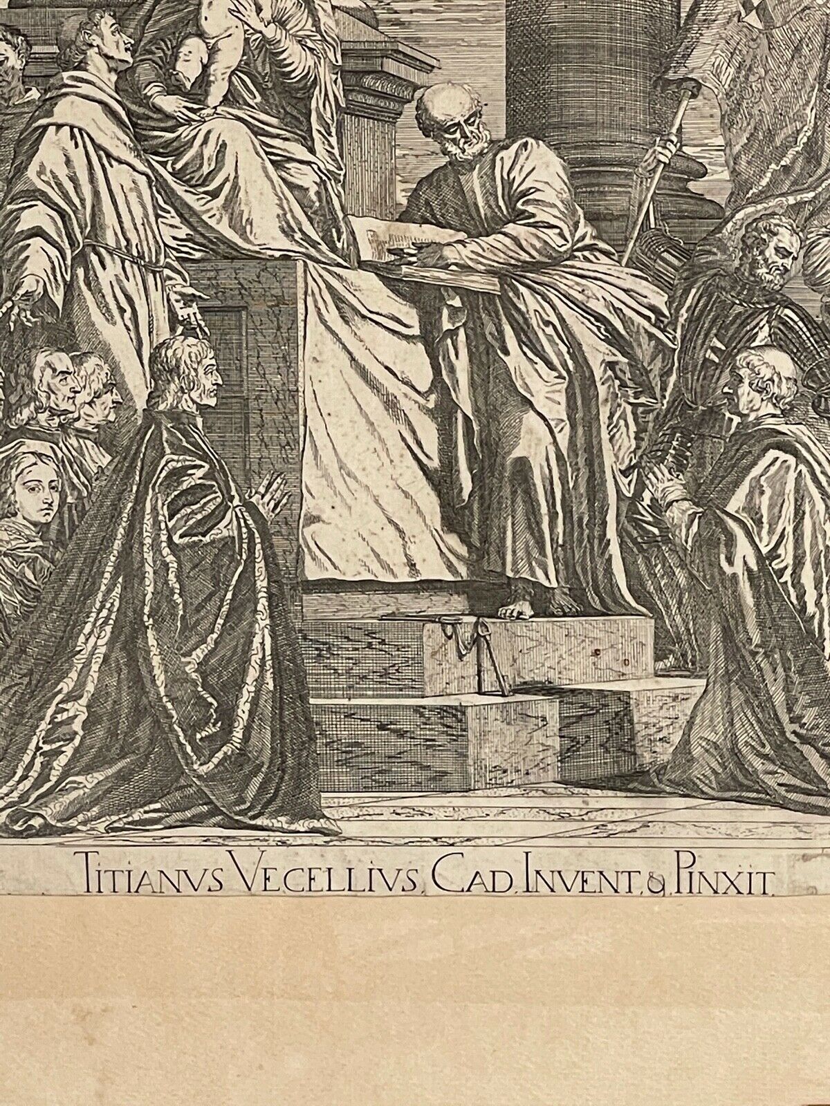 Print Ancient Taken From By Titian, Vintage Nineteenth Century photo for sale