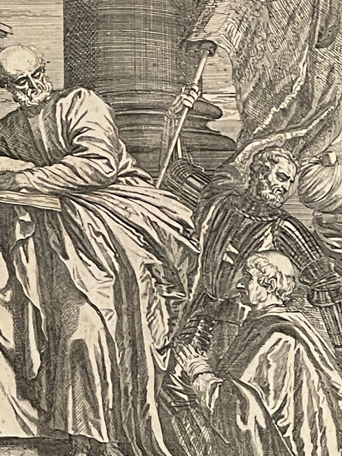 Print Ancient Taken From By Titian, Vintage Nineteenth Century photo 135.2