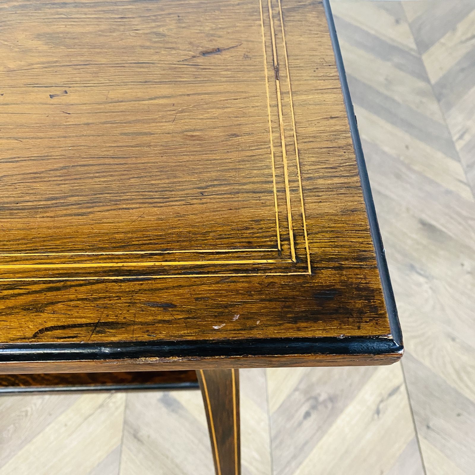Victorian Inlaid Rosewood Two Tier Side Table, 1880s photo furniture