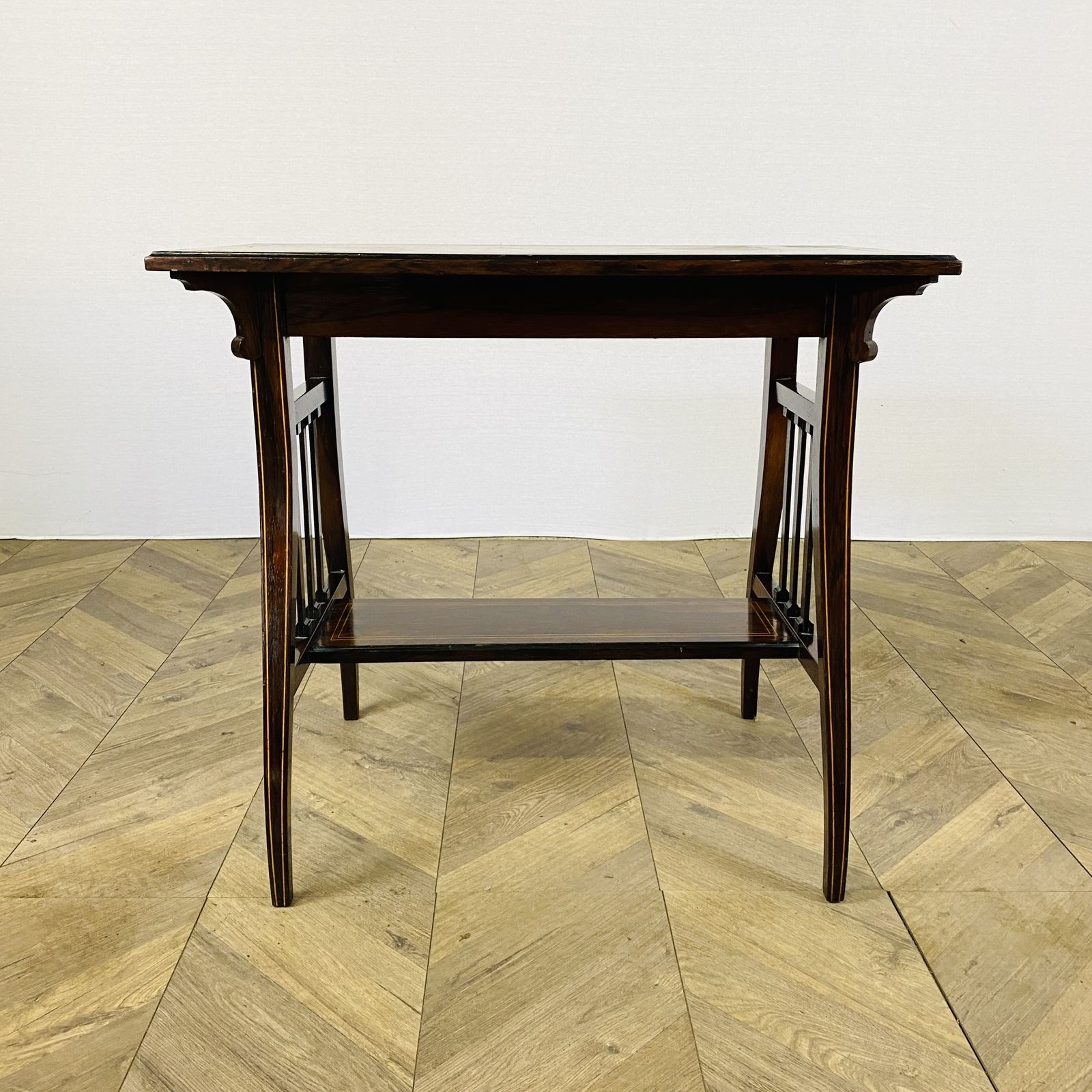 Victorian Inlaid Rosewood Two Tier Side Table, 1880s photo Furniture