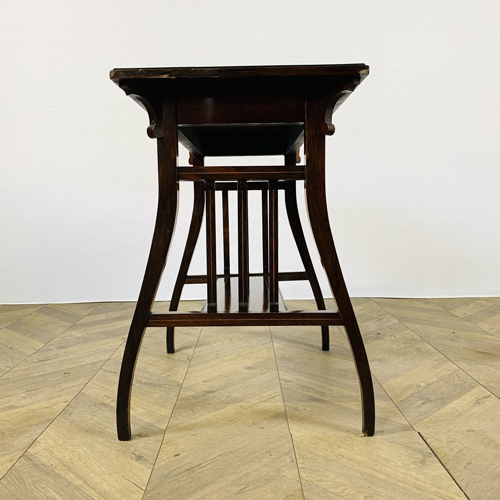 Victorian Inlaid Rosewood Two Tier Side Table, 1880s photo 365.0