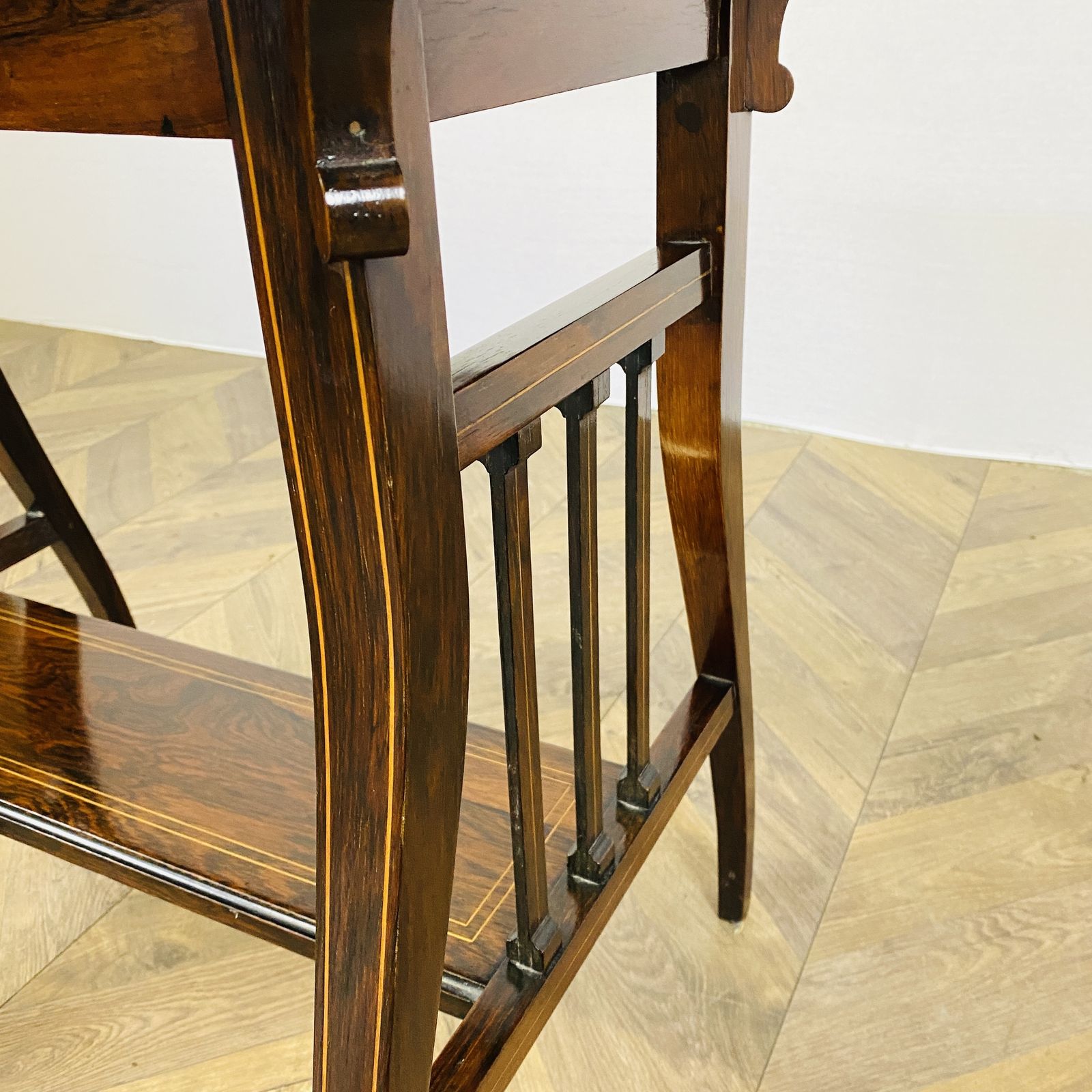 Victorian Inlaid Rosewood Two Tier Side Table, 1880s photo vinterior