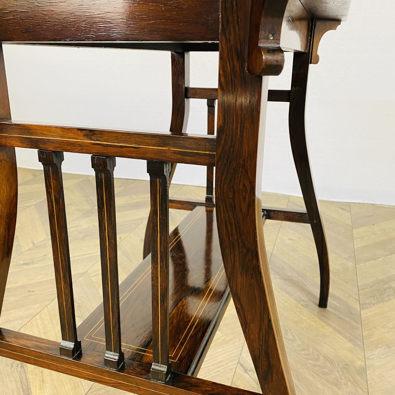 photo furniture Victorian Inlaid Rosewood Two Tier Side Table, 1880s