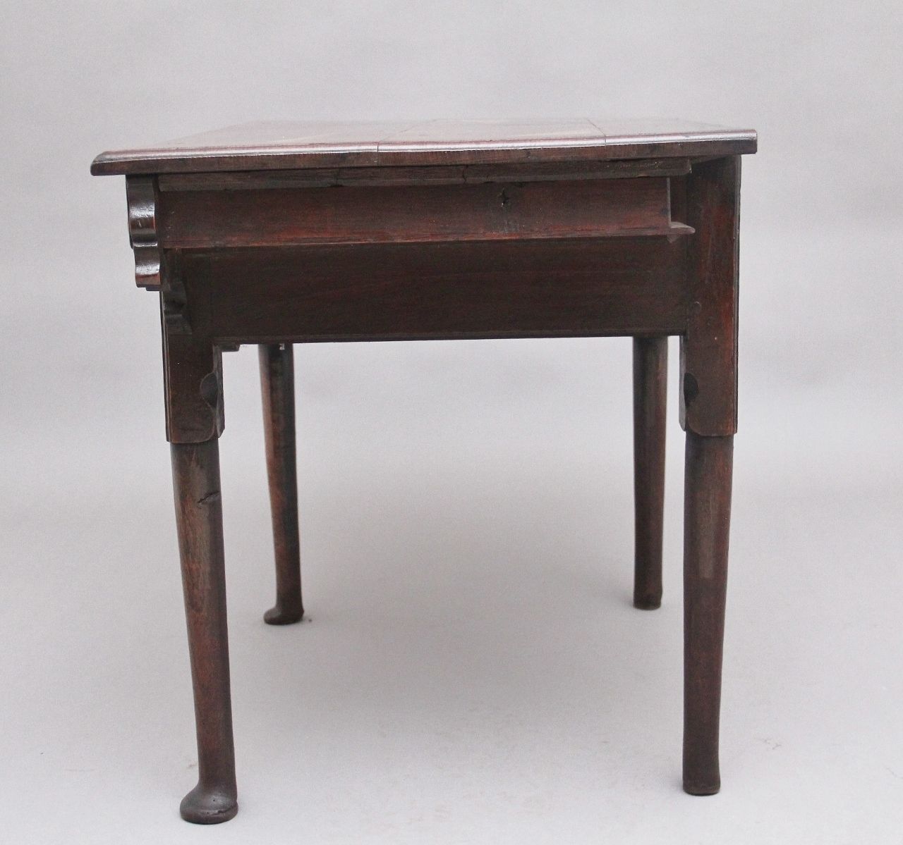 18th Century Oak Side Table, 1700s photo vintage