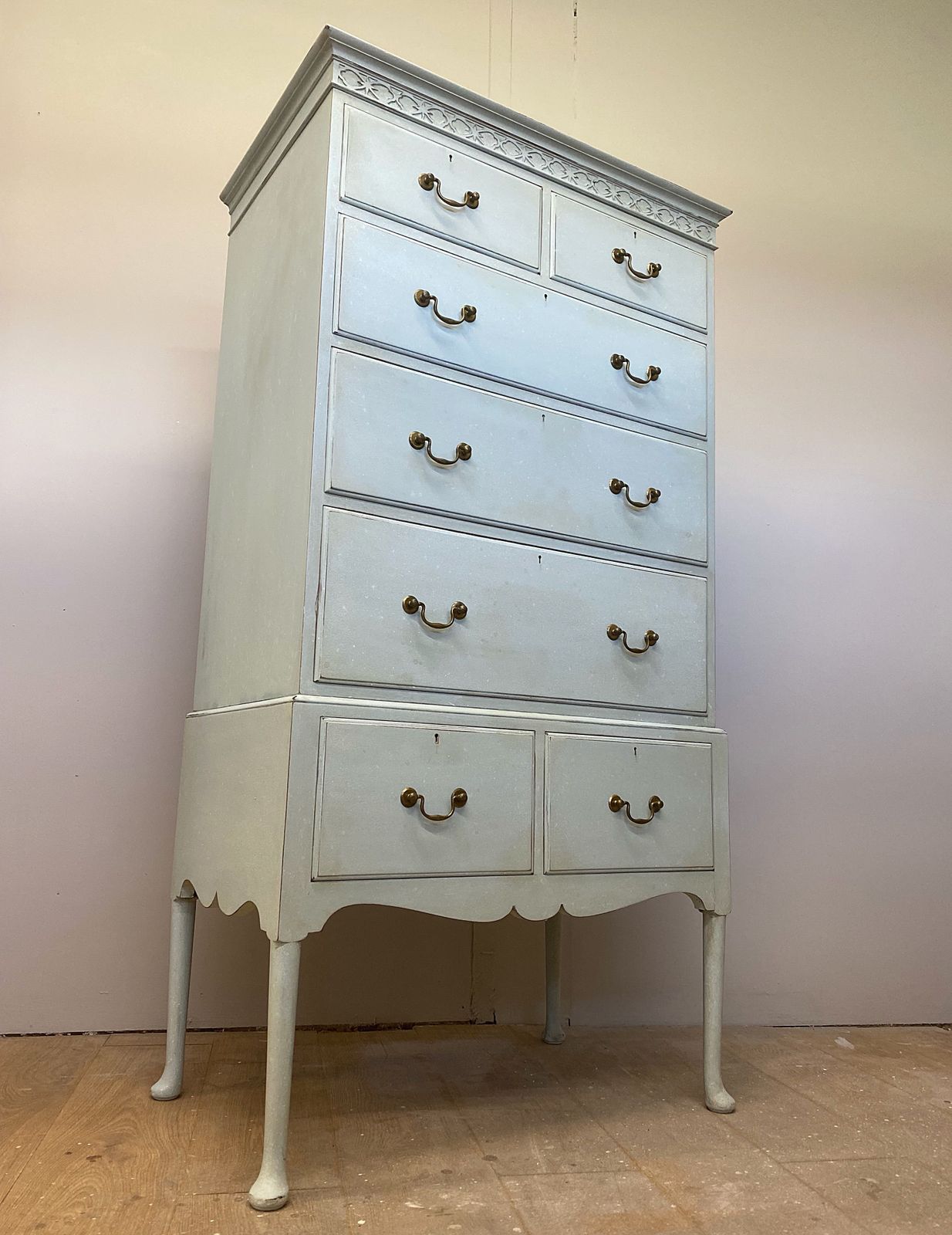 Gustavian Style Duck Egg Blue Chest On Stand photo furniture
