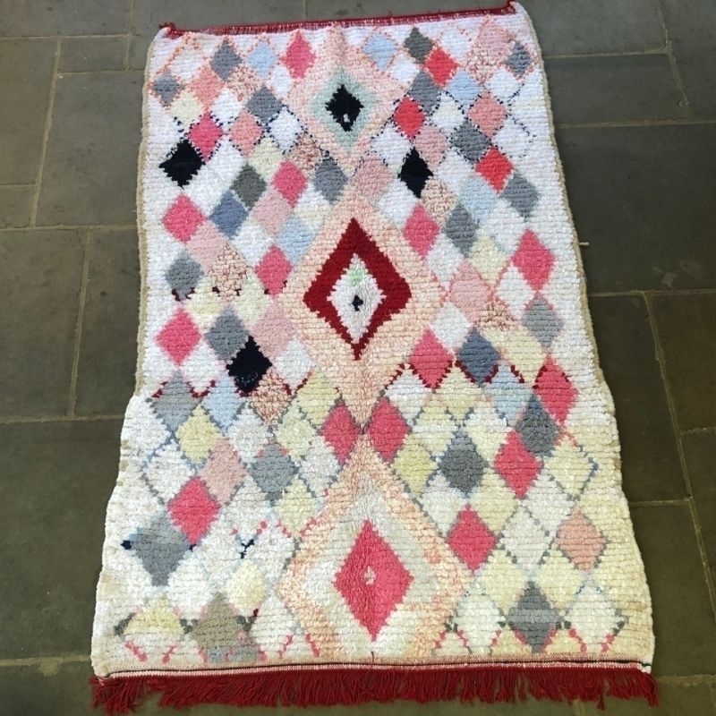 Vintage Boucherouite Rug From Morocco