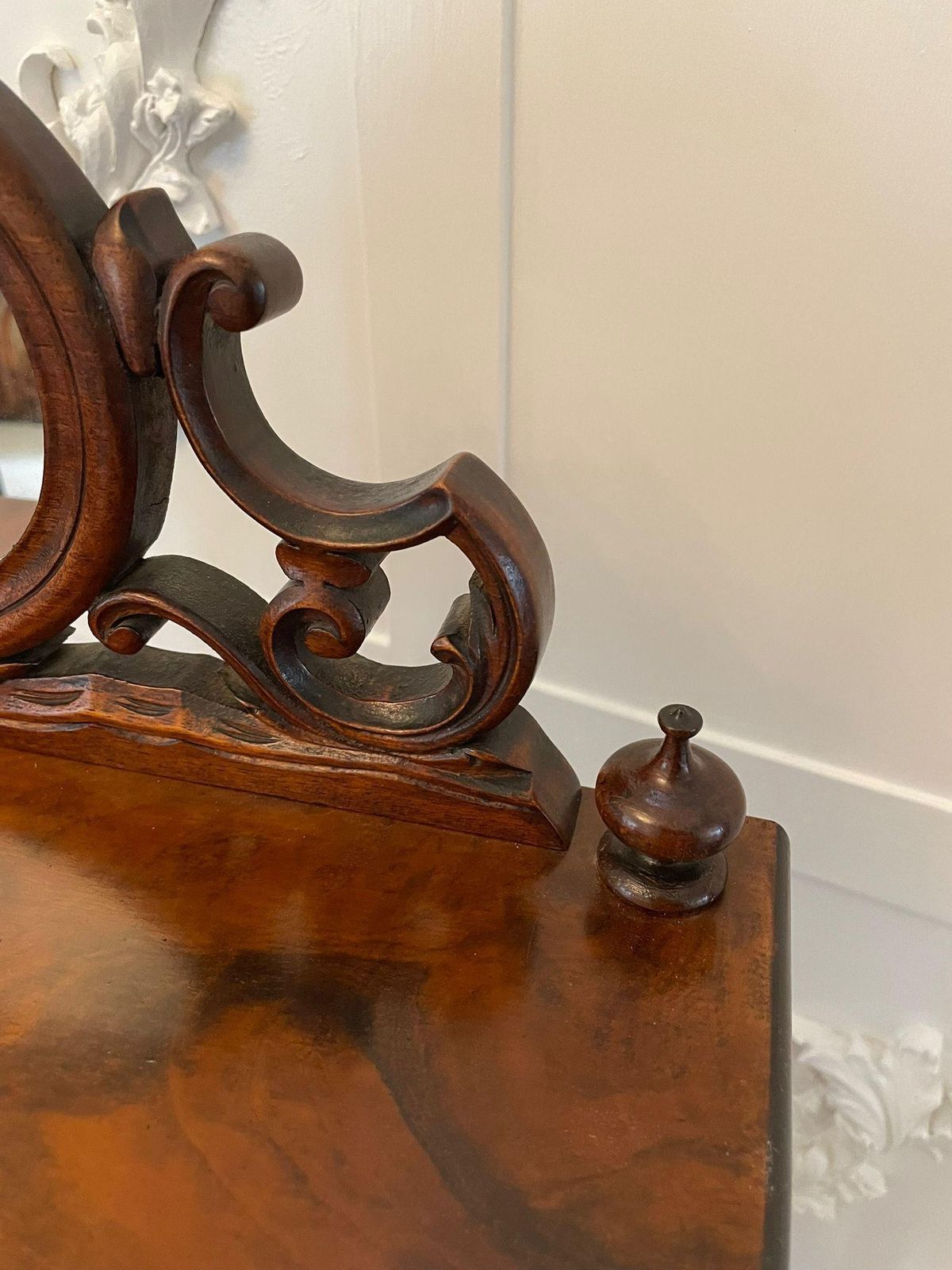 photo for sale Antique Victorian Burr Walnut Whatnot