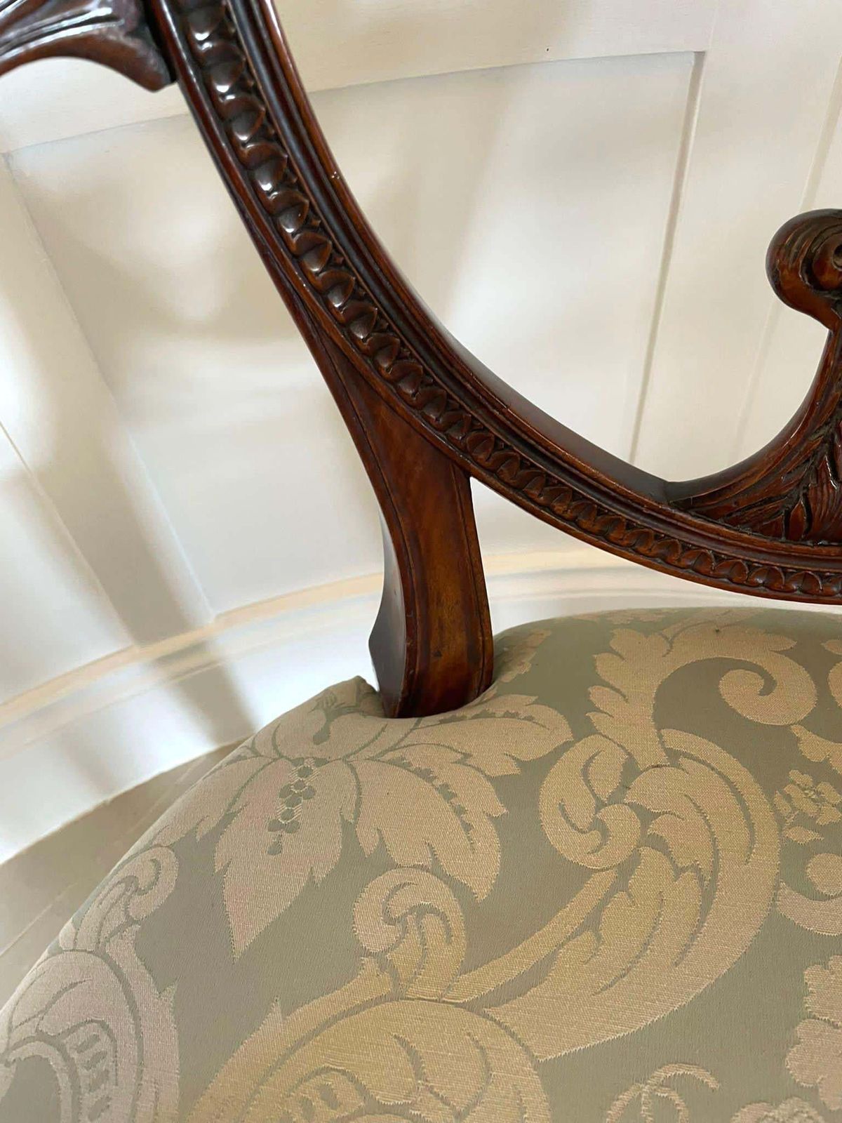 photo buy Fine Quality Pair Of Antique Carved Mahogany Armchairs