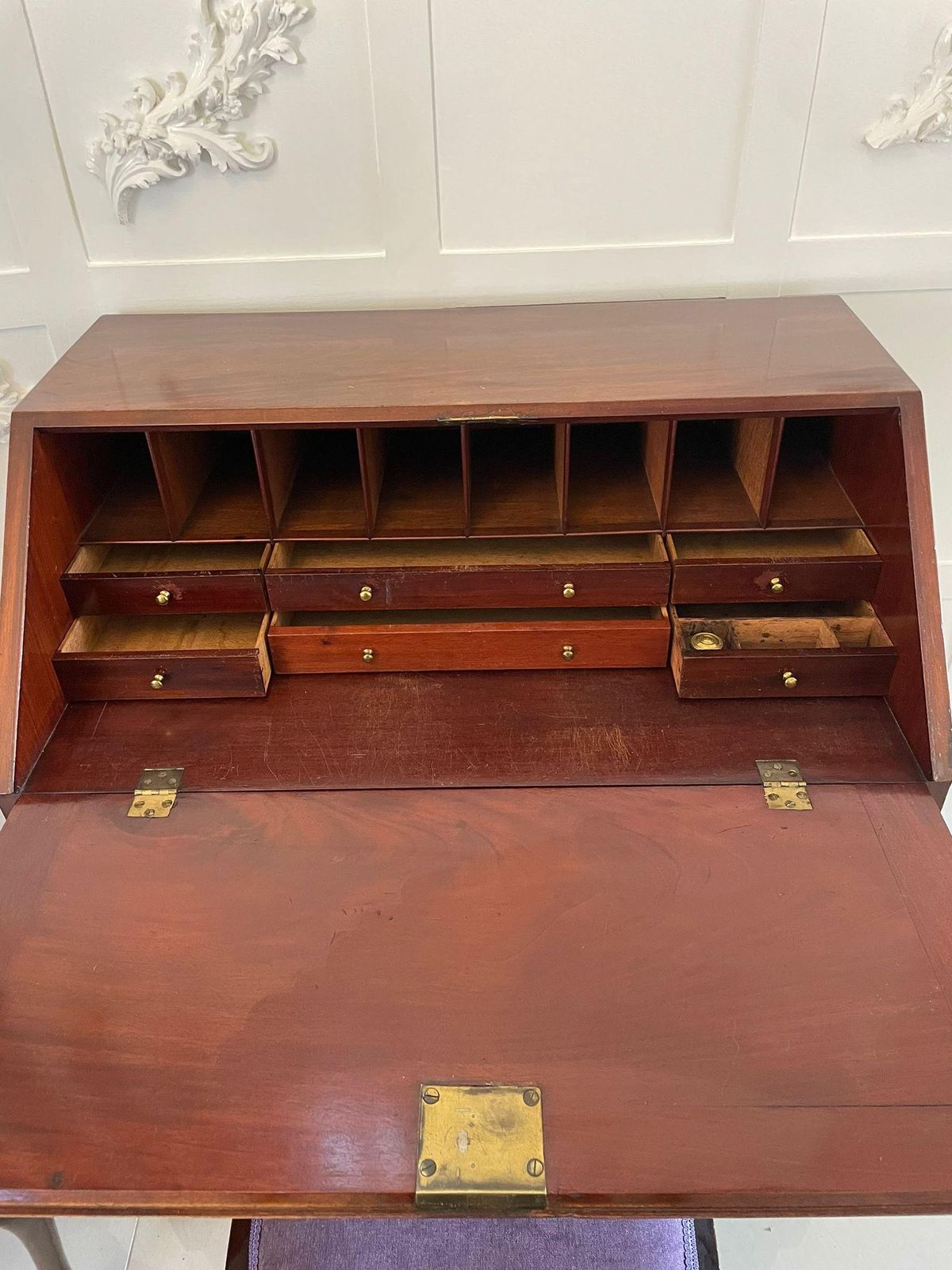 Outstanding 18th Century Quality George III Antique Mahogany Bureau photo buy
