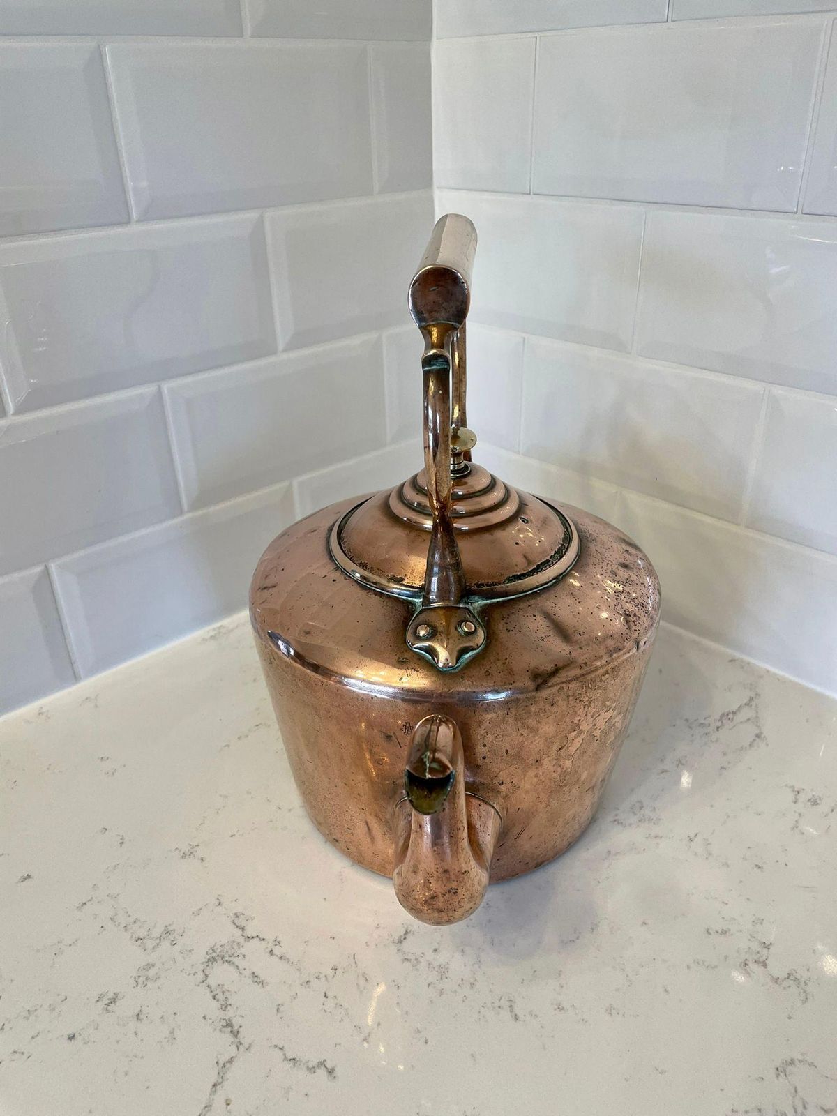 Large Antique George III Quality Copper Kettle photo for sale