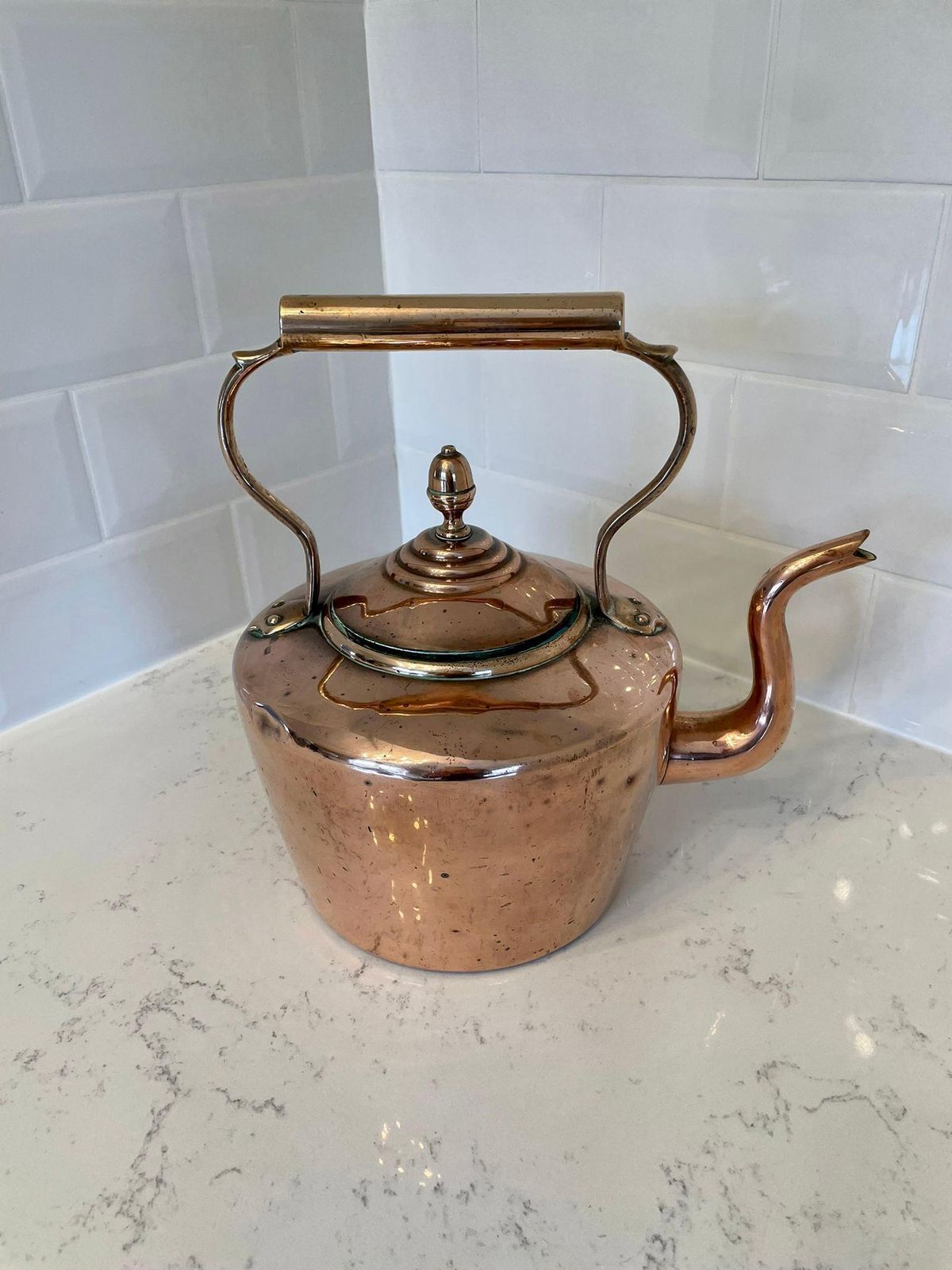 Large Antique George III Quality Copper Kettle photo buy