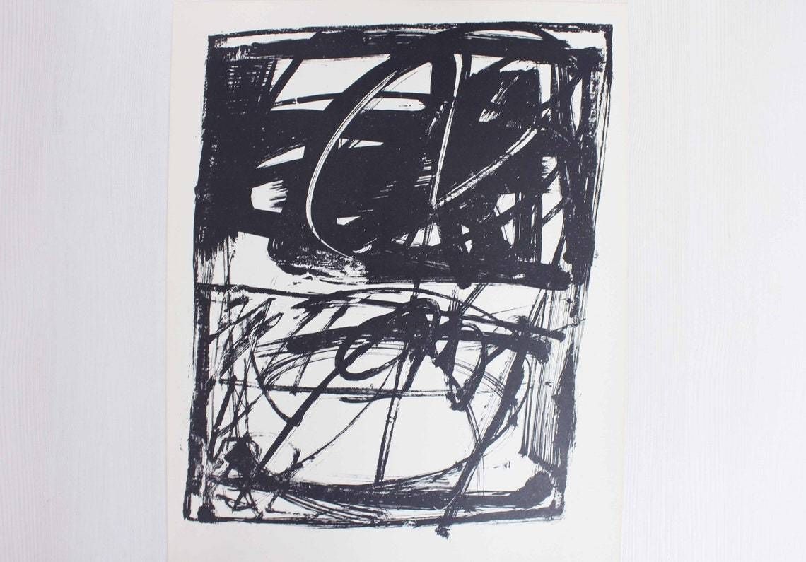 Lithograph By Swiss Artist Bernd Völkle 1963