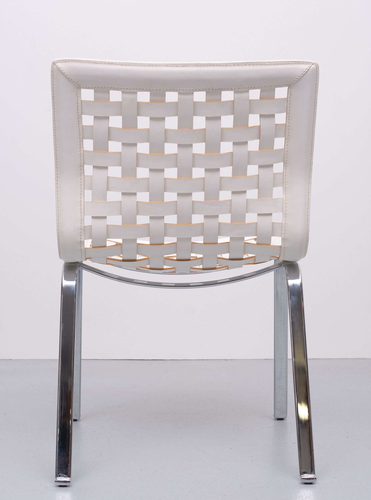 Fasem Leather Net Chair Giancarlo Vegni 1980s photo Furniture