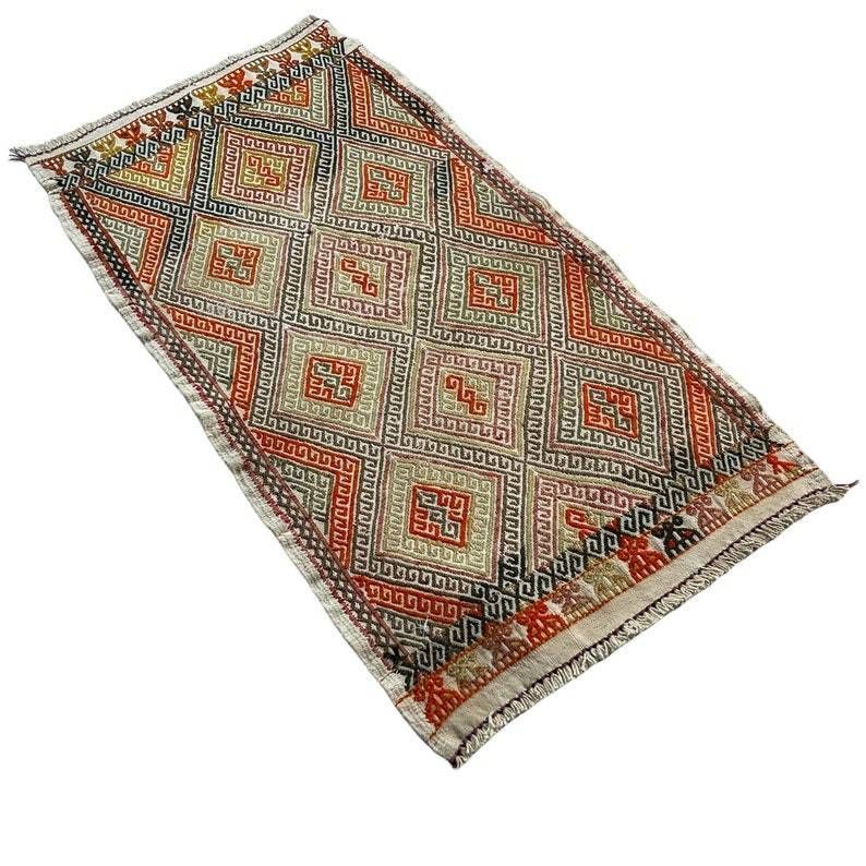 Traditional Turkish Mini Kilim Rug ,Vintage Anatolian Turkish Kelim 85 X 46 Cm photo buy
