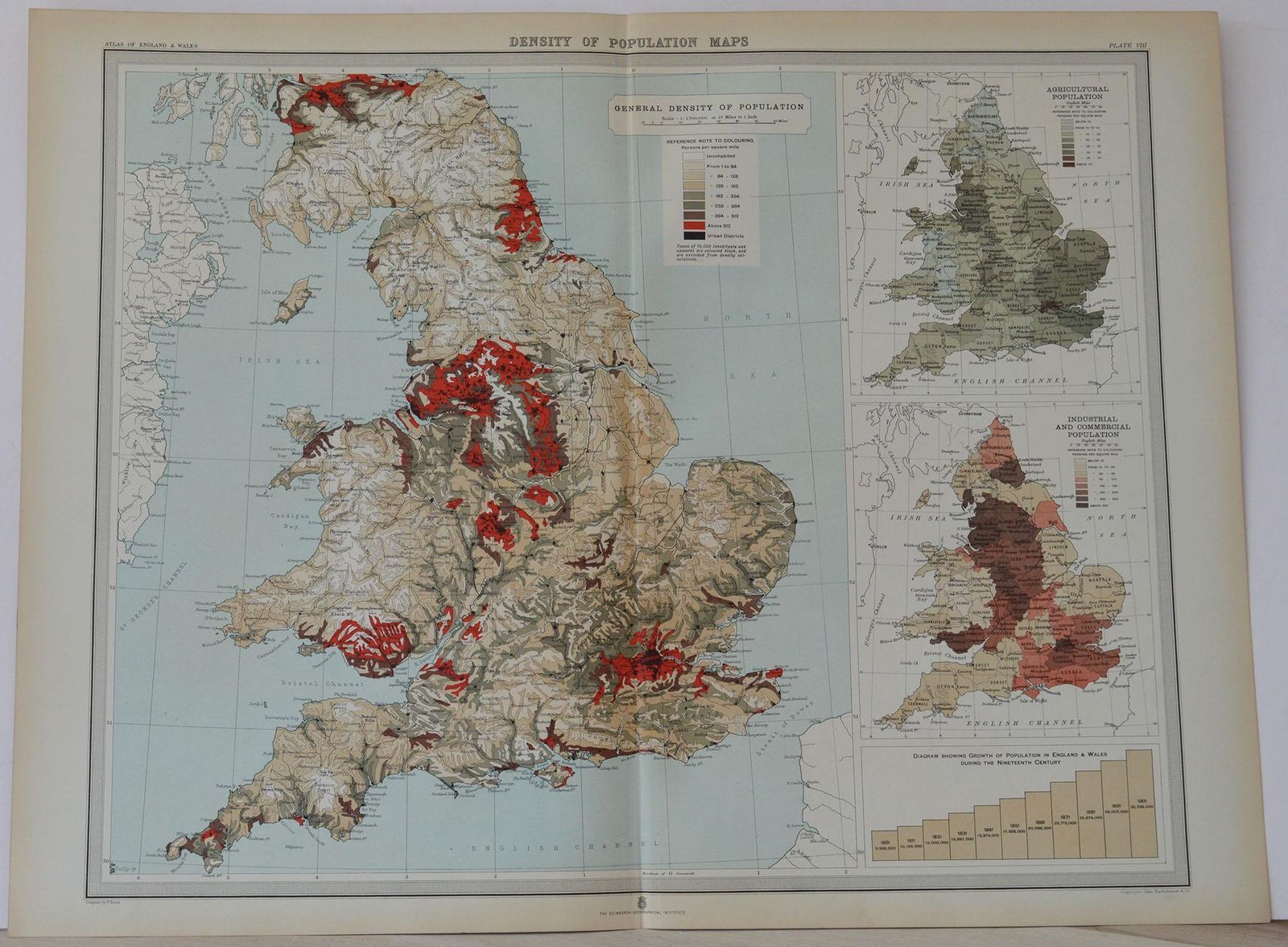 Set Of 10 Large Scale Vintage Maps Of The United Kingdom, Circa 1900 photo 120.0