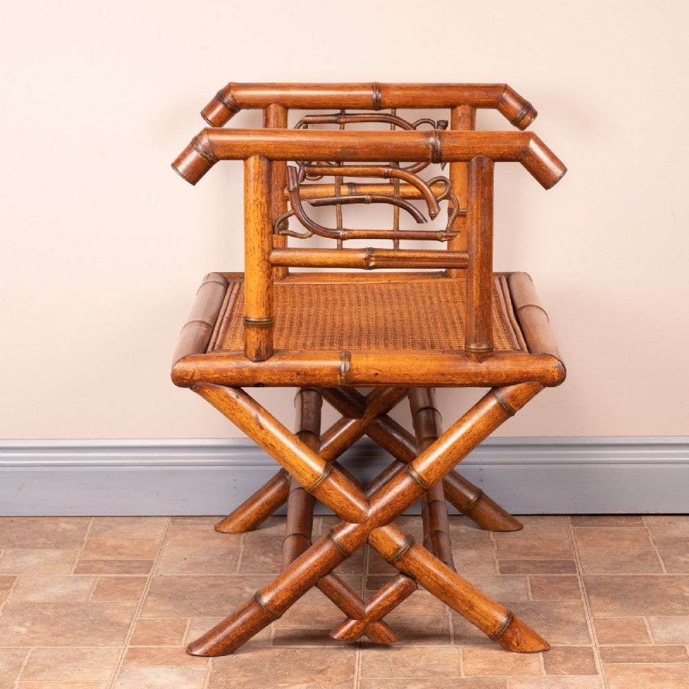 photo furniture Bamboo Hall Bench With Cane Seat