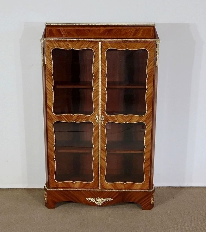 Small Showcase In Precious Wood In The Style Of Louis XIV, Napoleon III Period, 1850