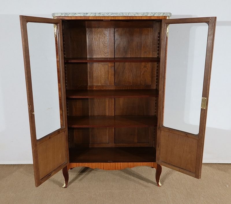 Small Showcase In Precious Wood, Transition Louis XV / Louis XVI Style, Early 20th Century photo Furniture