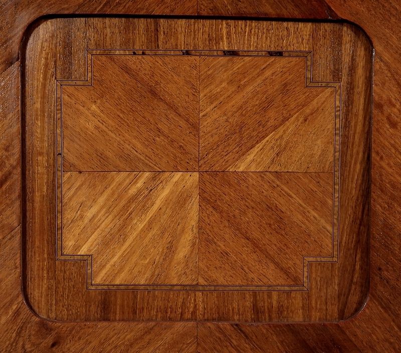 photo for sale Small Showcase In Precious Wood, Transition Louis XV / Louis XVI Style, Early 20th Century