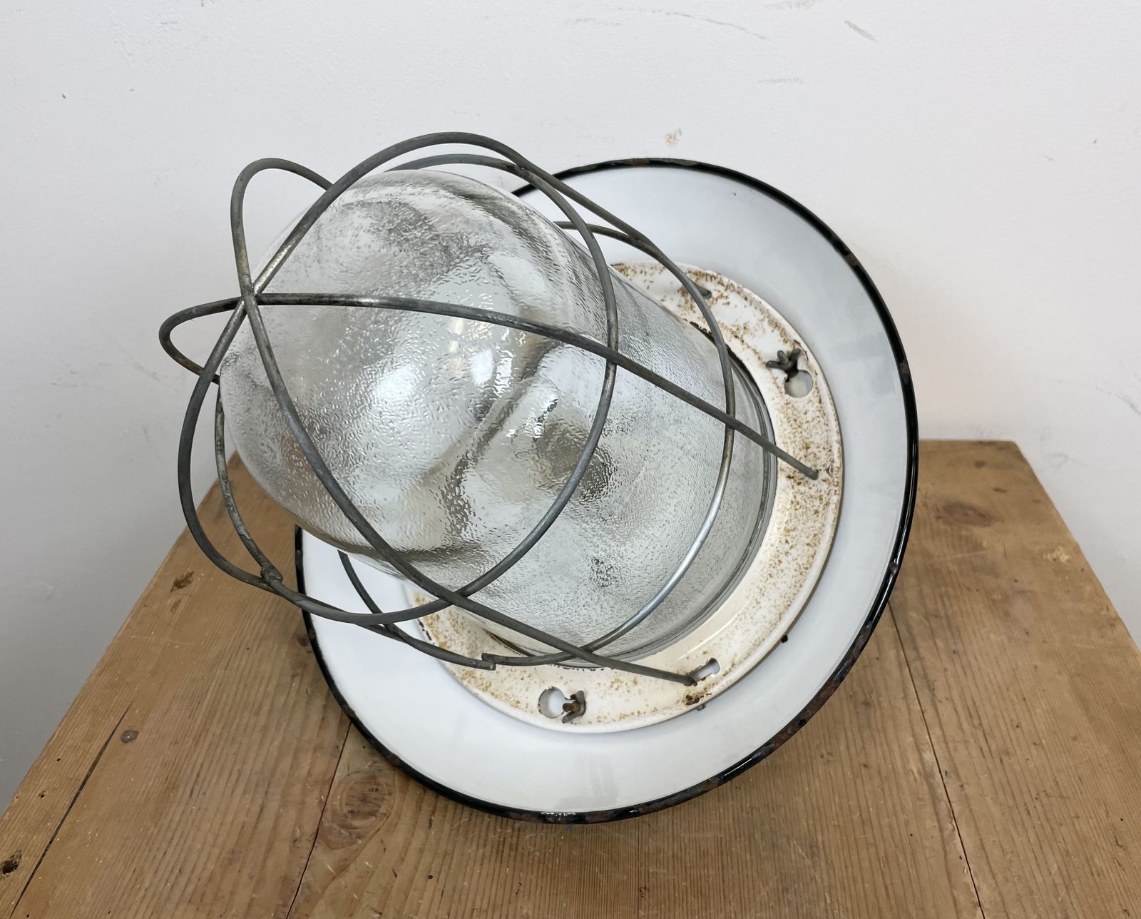 Industrial Black Enamel Factory Hanging Lamp, 1960s photo Lighting