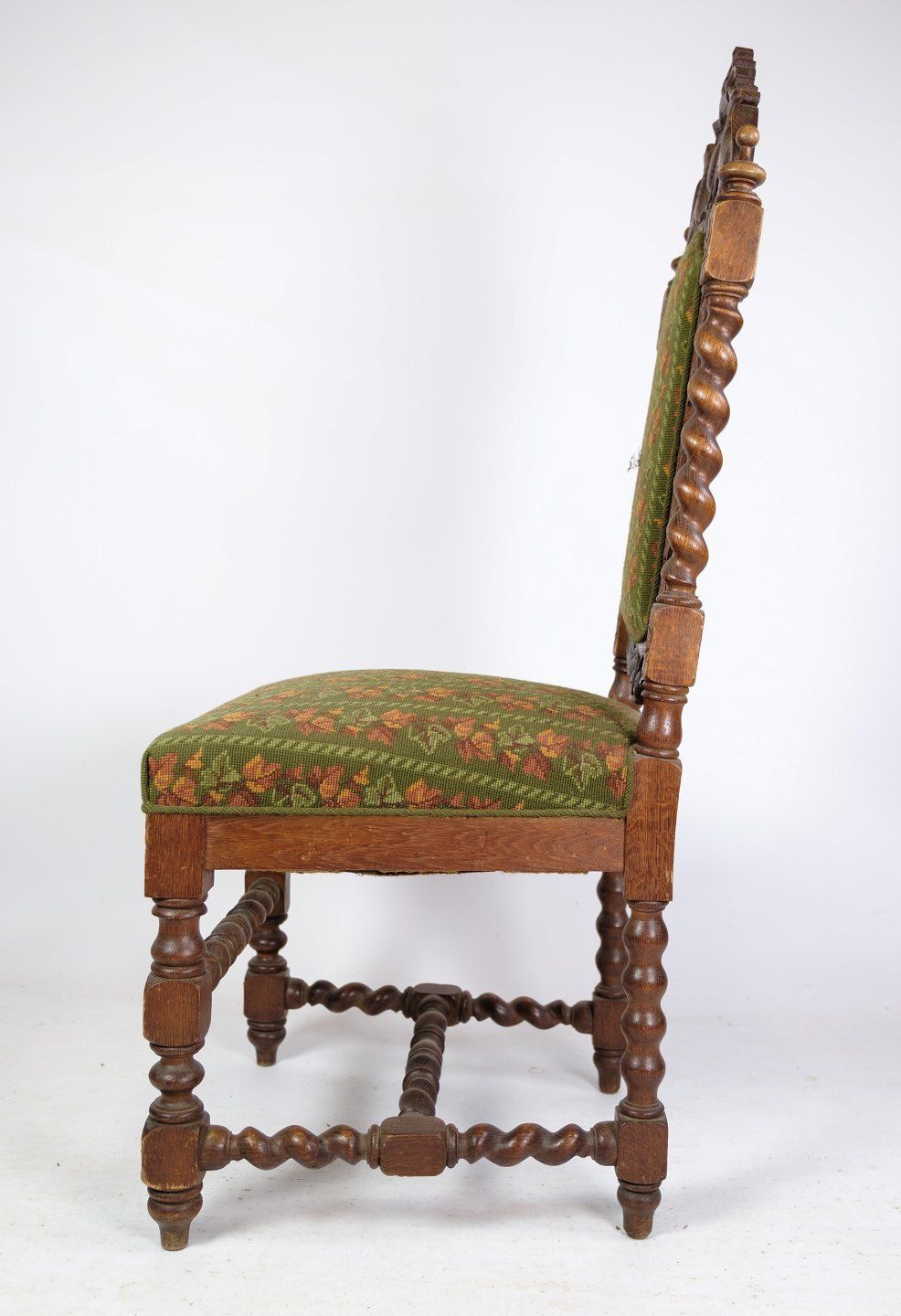 High Backed Chair In Solid Oak With Style Of The Renaissance From 1910. photo furniture