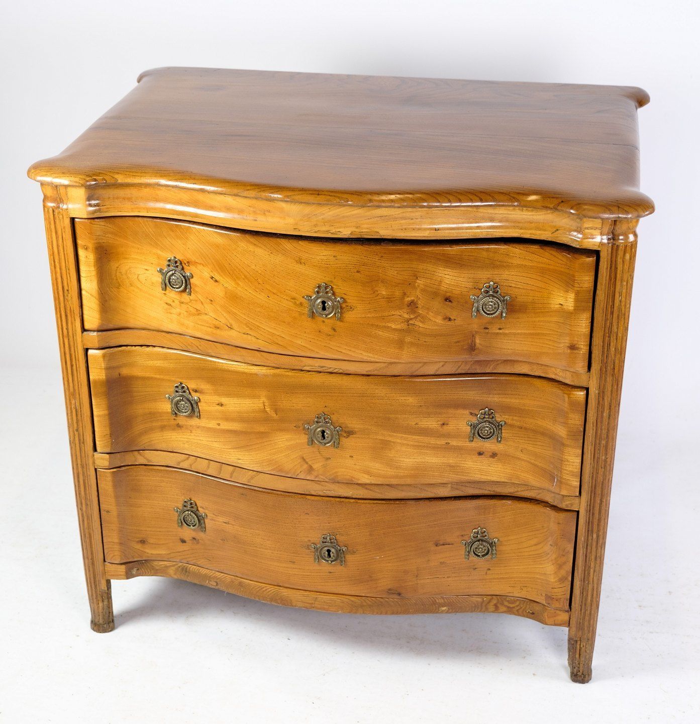 Small Fine Louise Seize Chest Of Drawers In Elm Wood From Copenhagen Around The Period 1780s. photo furniture