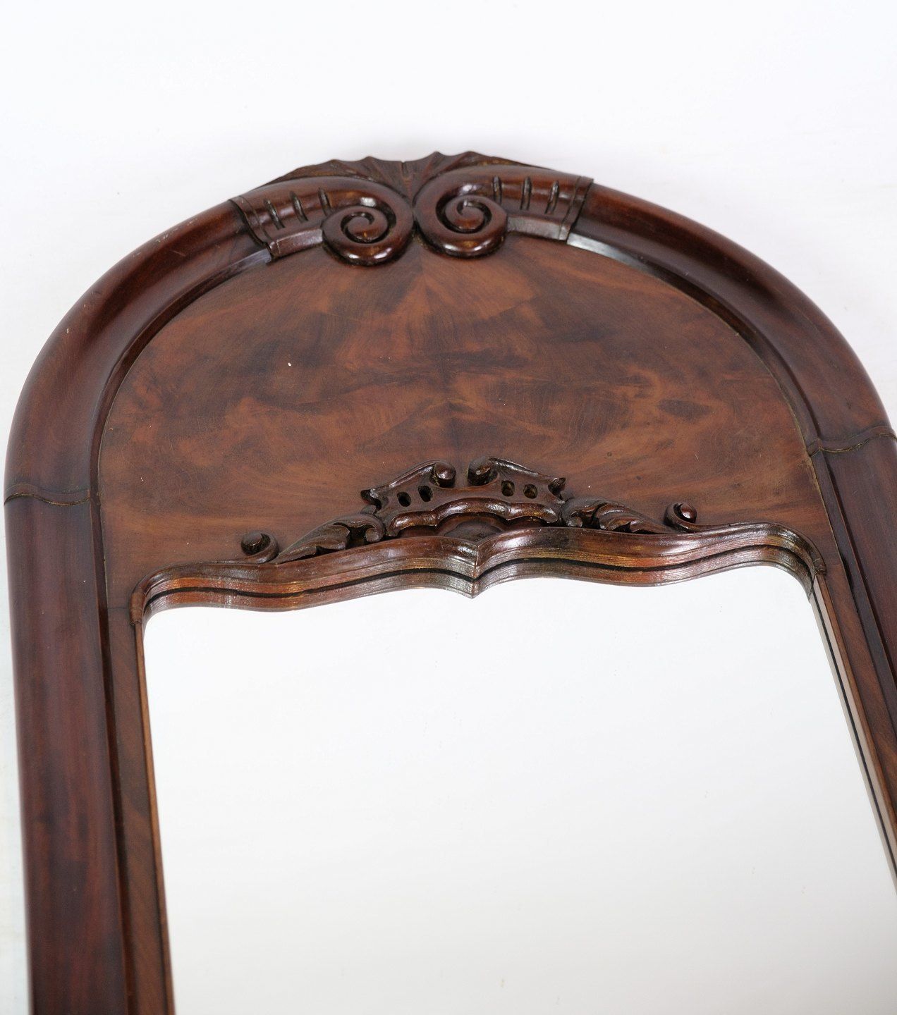 Antique Christian VIII Mirror In Mahogany From 1860s. photo for sale