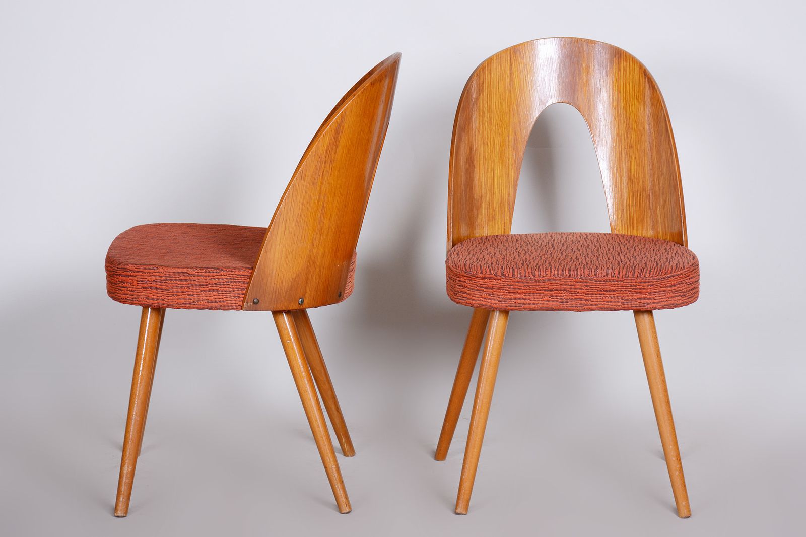 Pair Of Mid Century Chairs Made In 1950s Czechia, Designed By Antonín šuman photo for sale