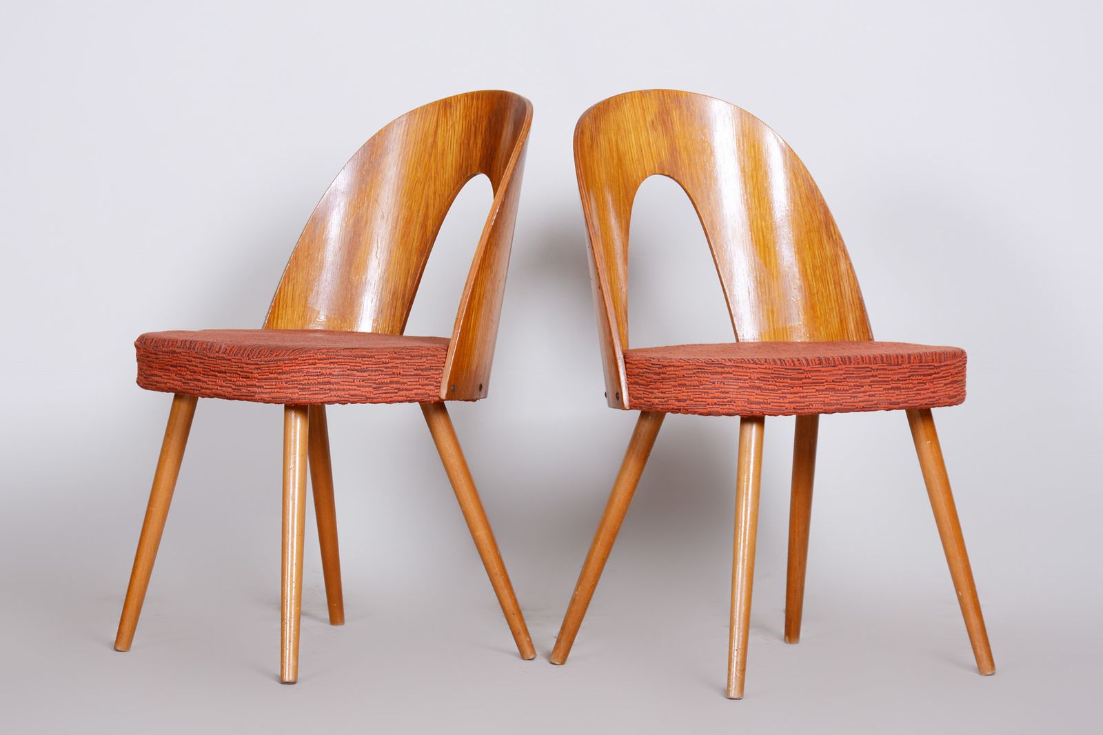 Pair Of Mid Century Chairs Made In 1950s Czechia, Designed By Antonín šuman photo 467.0