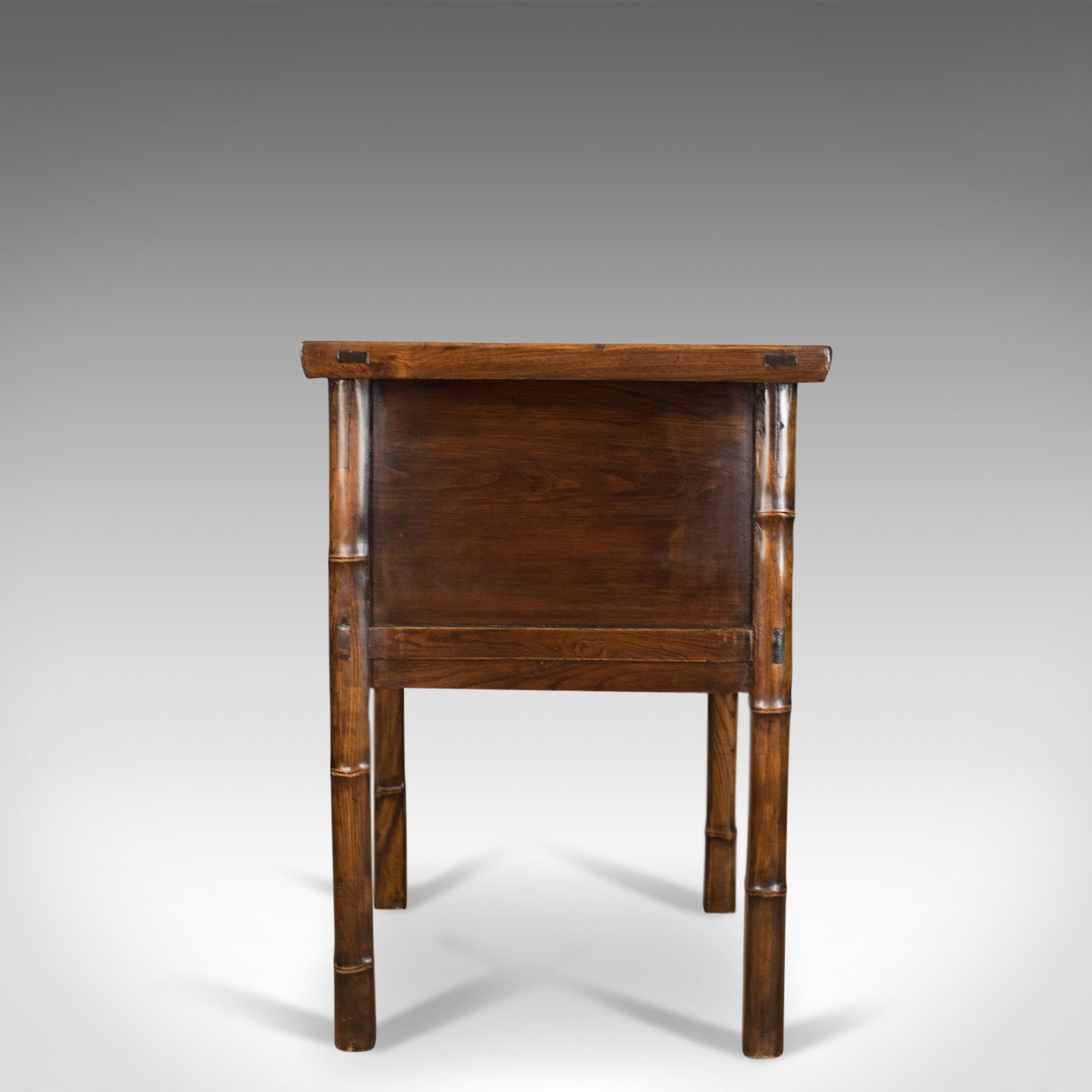 Oriental Side Table, Chinese Elm Cabinet, Late 20th Century photo for sale