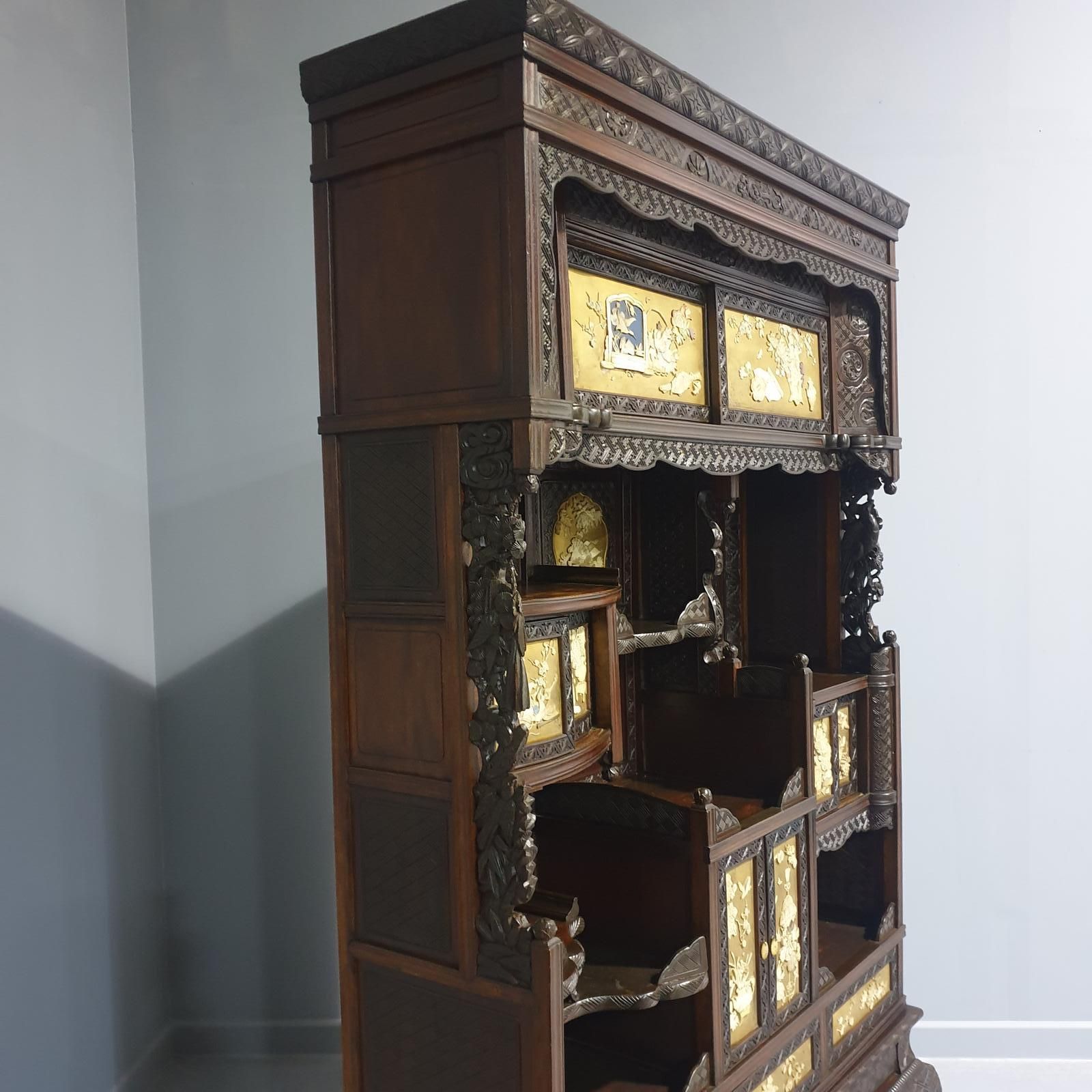Large Meji Period Shibayama Cabinet photo buy