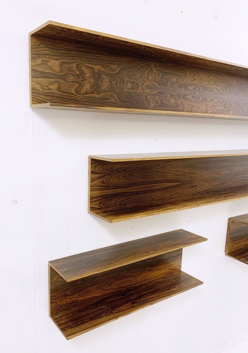 Set Of 4 Mid Century Wooden Shelves photo 3565.0