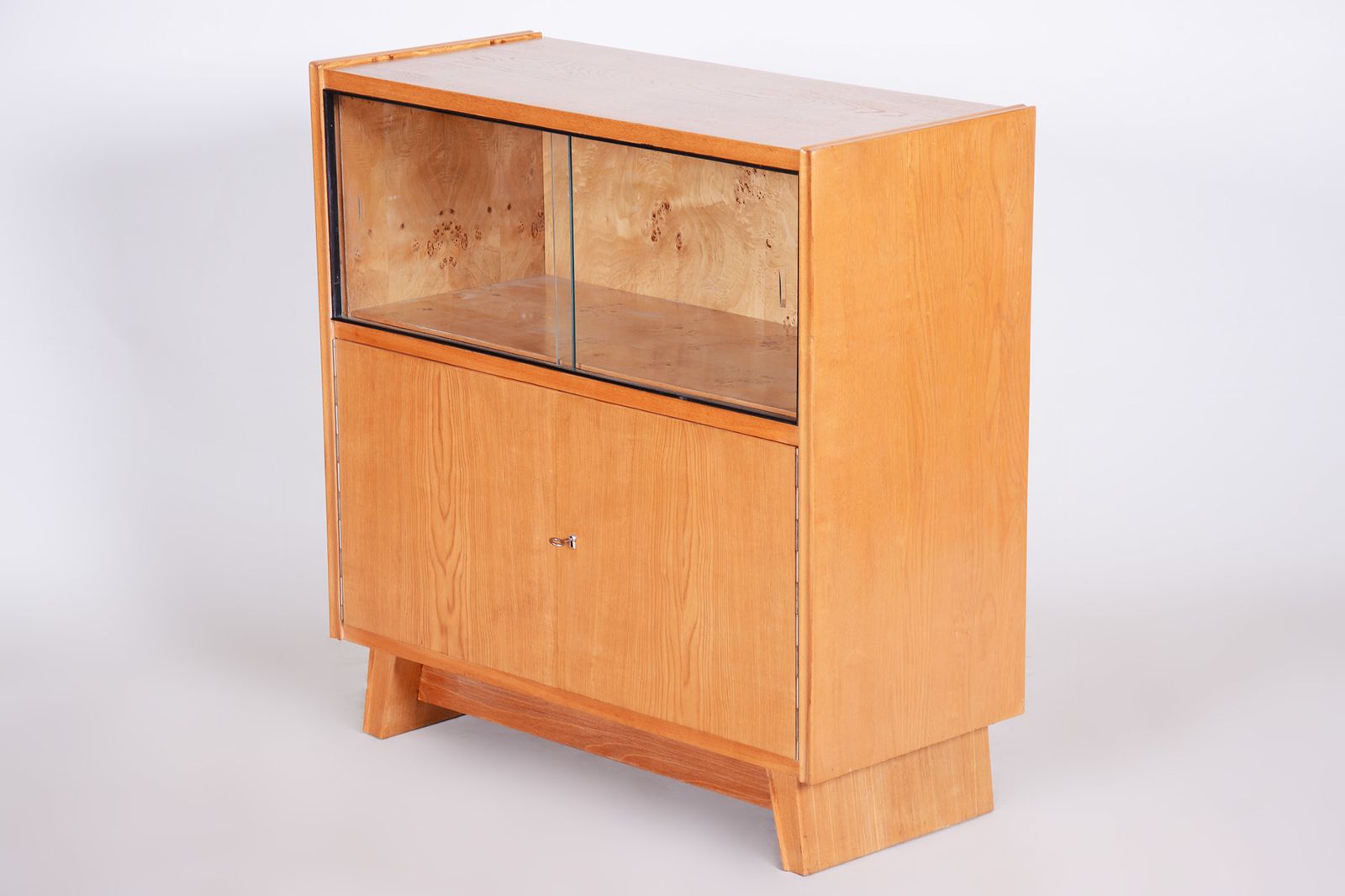 Mid Century Modern Cabinet Made In 1940s Czechia. Original Condition photo furniture