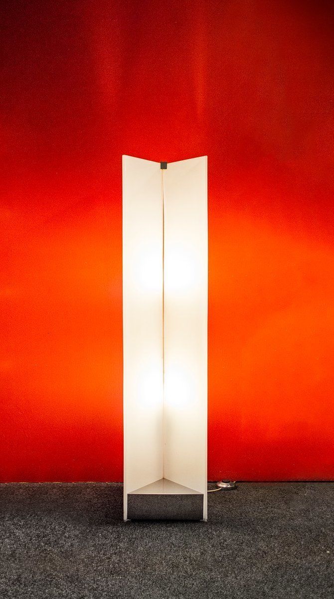 Floor Lamp In Acrylic And Steel, Italy, 1960s photo for sale