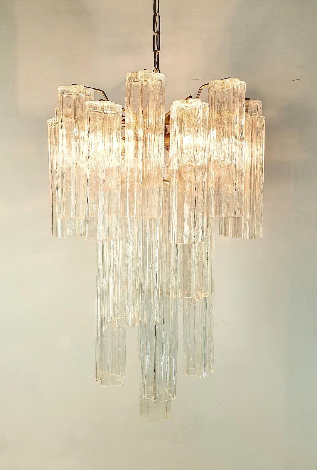 Chandelier "Tronchi" By Toni Zuccheri For Venini, 1960s photo for sale