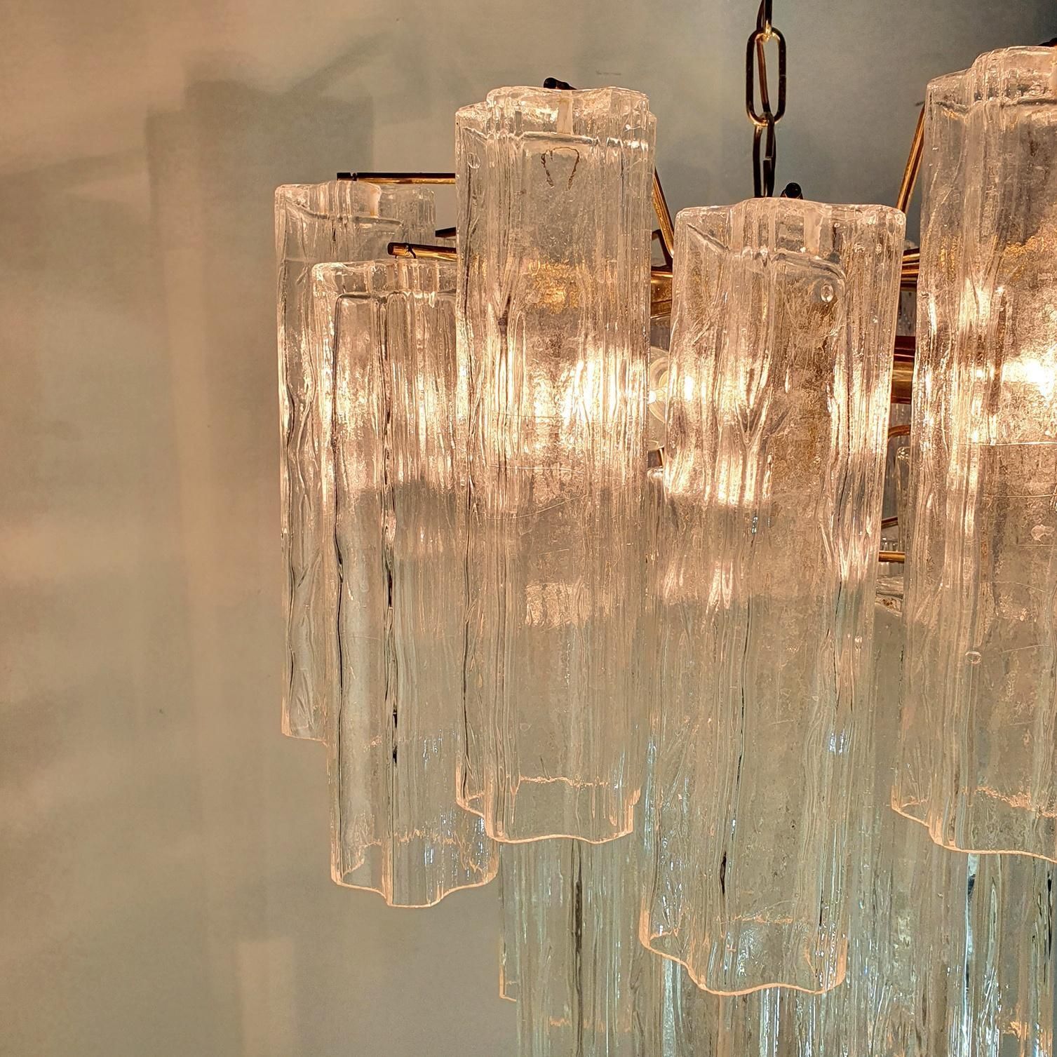 Chandelier "Tronchi" By Toni Zuccheri For Venini, 1960s photo 2900.0
