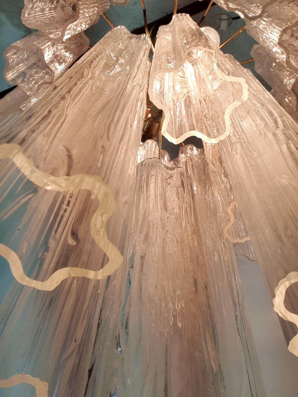 2900.0 Chandelier "Tronchi" By Toni Zuccheri For Venini, 1960s photo