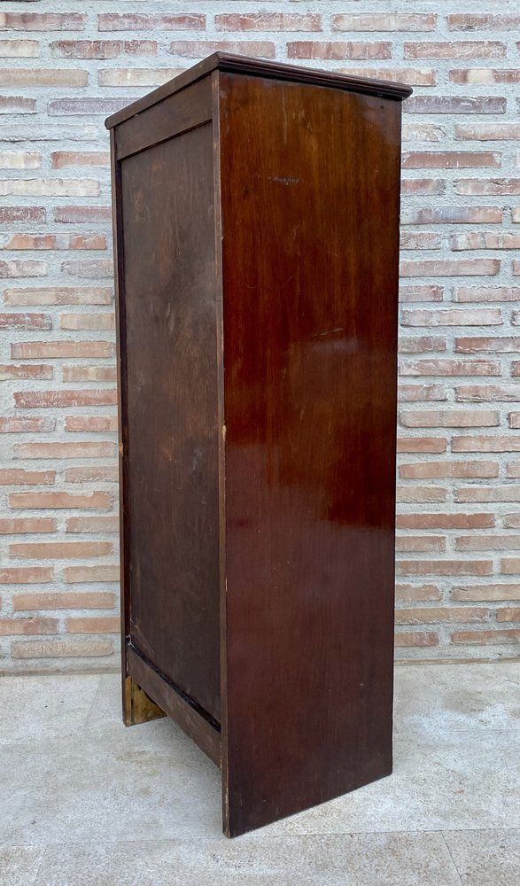 Early 20th Century Filing Cabinet With One Roller Louver Door & Eight Shelves photo for sale