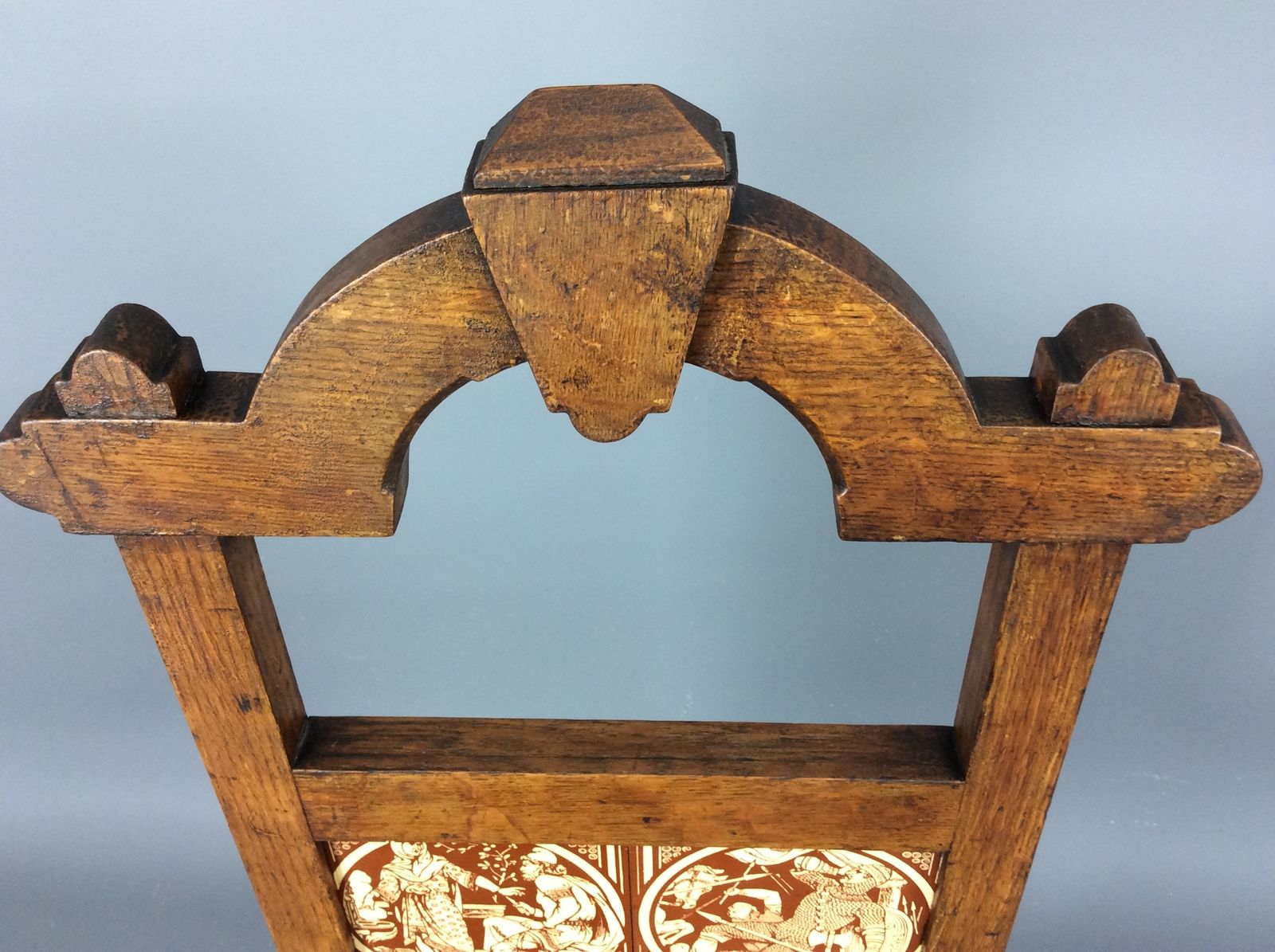 Arts And Crafts Gothic Revival Hall Chair With Minton Tiles C1880 photo for sale